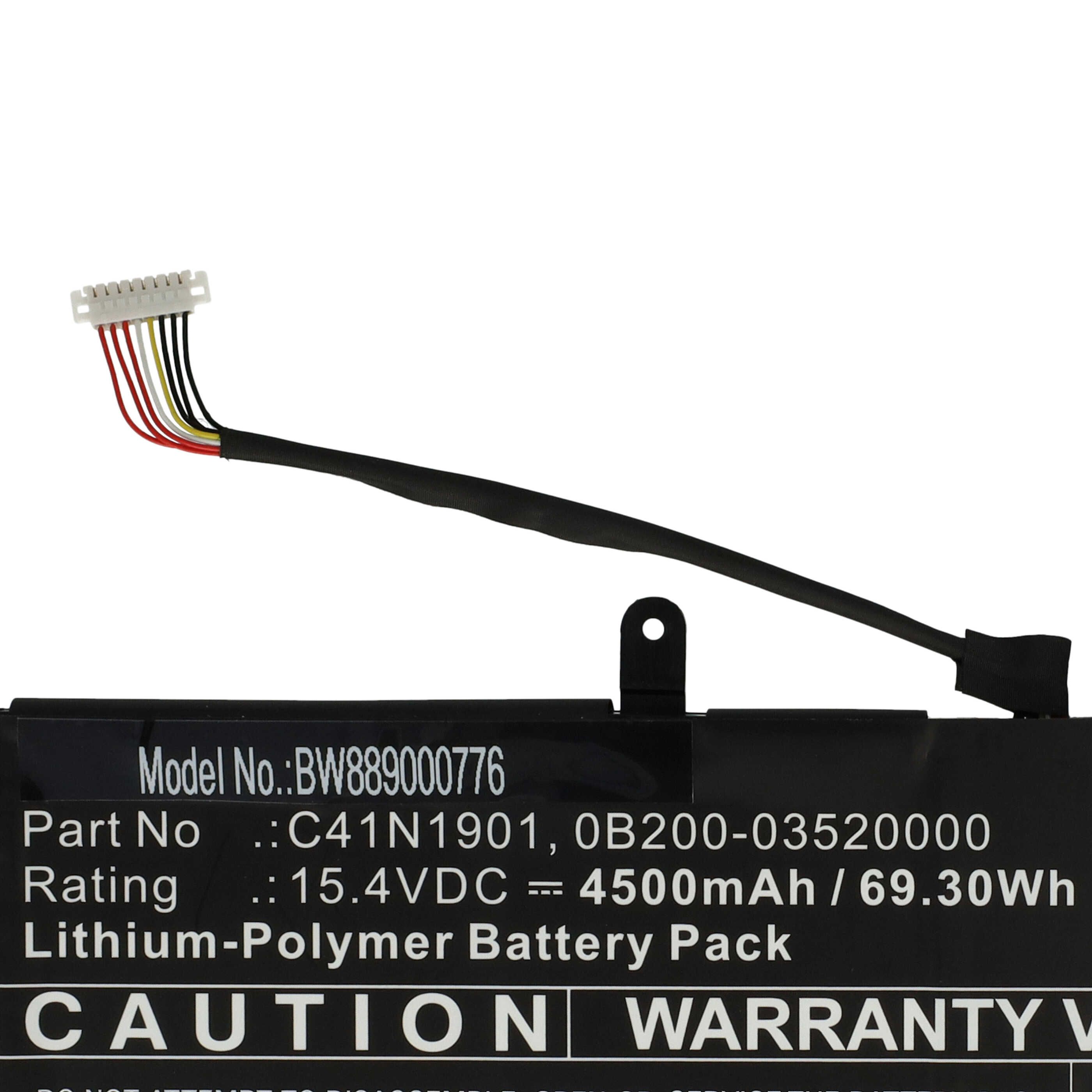 Akumulator do laptopa zamiennik Asus 0B200-03520000, 0B200-03520100, C41N1901 - 4500 mAh 15,4 V LiPo