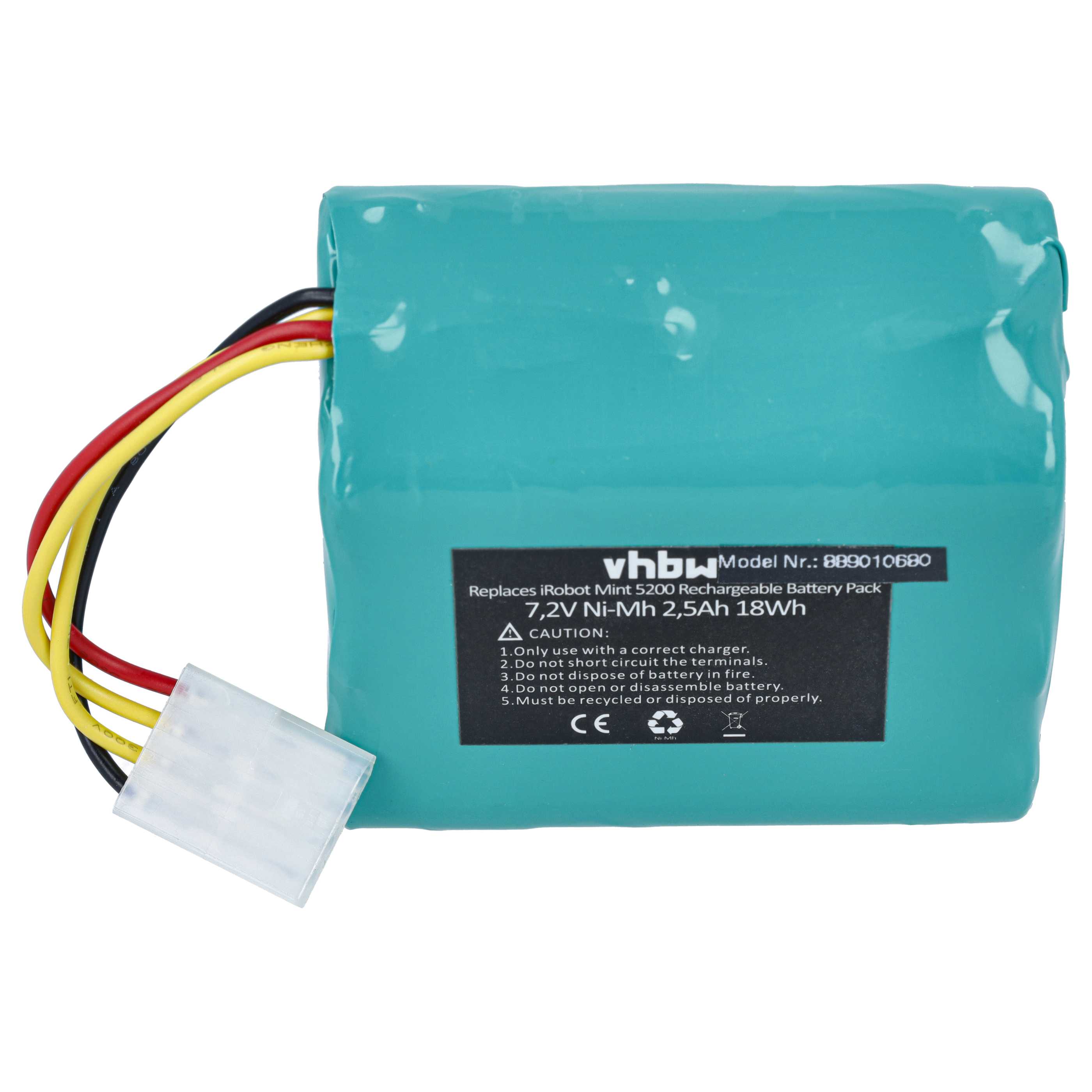 Akku als Ersatz für Neato 945-0005, 945-0024, 945-0006, 205-0001 für Neato Saugroboter - 2500mAh 7,2V NiMH