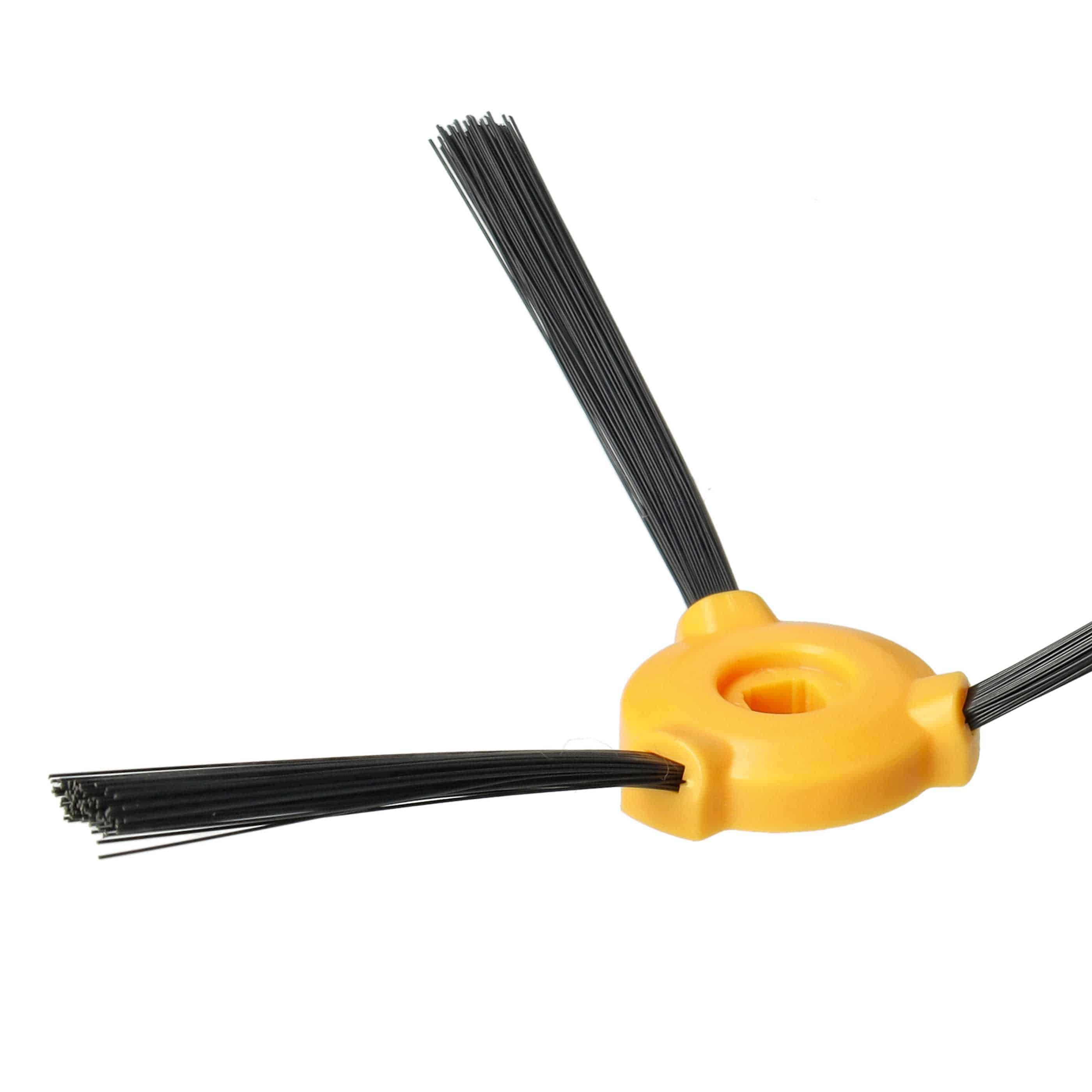 4x Side Brush replaces Eufy T0903071 for Eufy Robot Vacuum Cleaner - 3-armed, black, orange