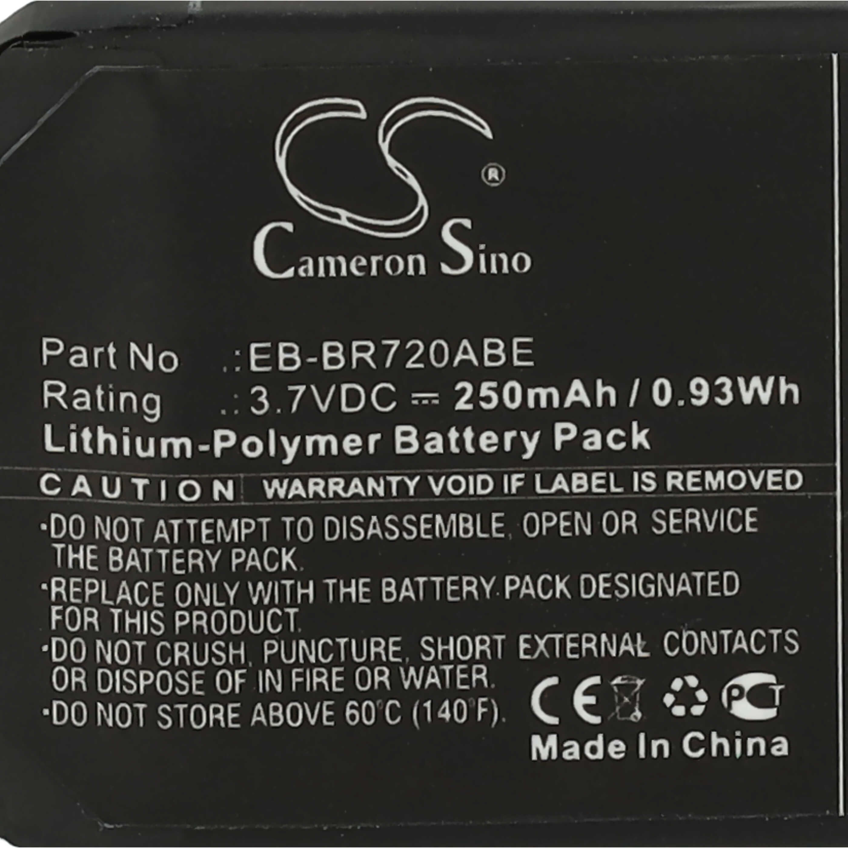 Smartwatch Battery replaces Samsung EB-BR720ABE - 250 mAh 3.7 V Li-polymer + Tools