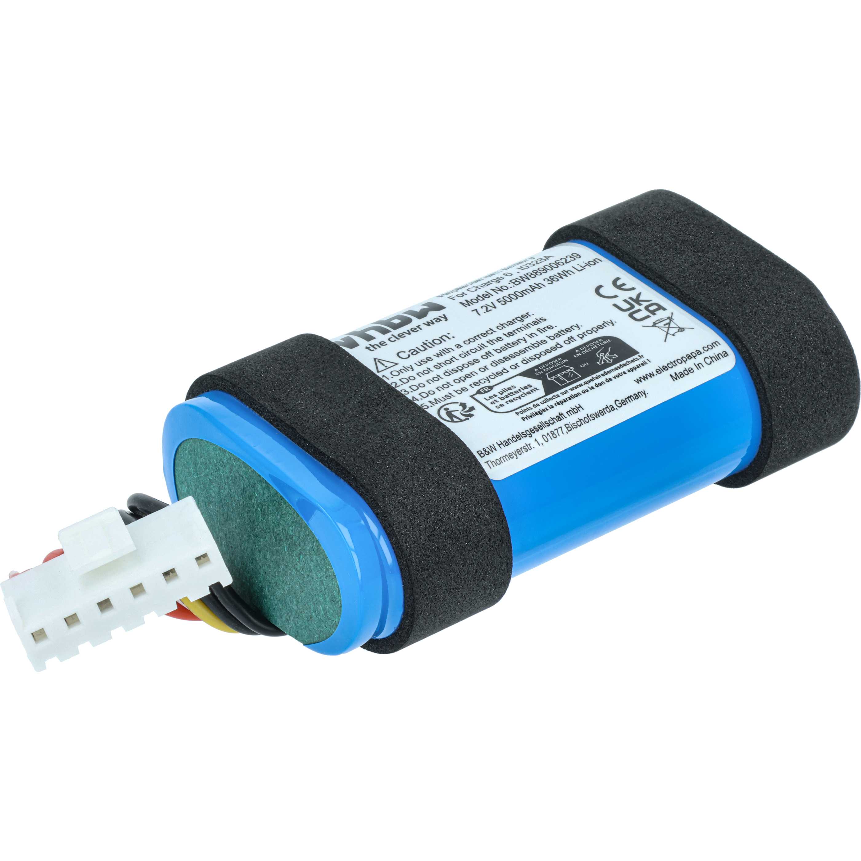 Batteria sostituisce JBL I0328A per altoparlanti - 5000mAh 7,2V Li-Ion