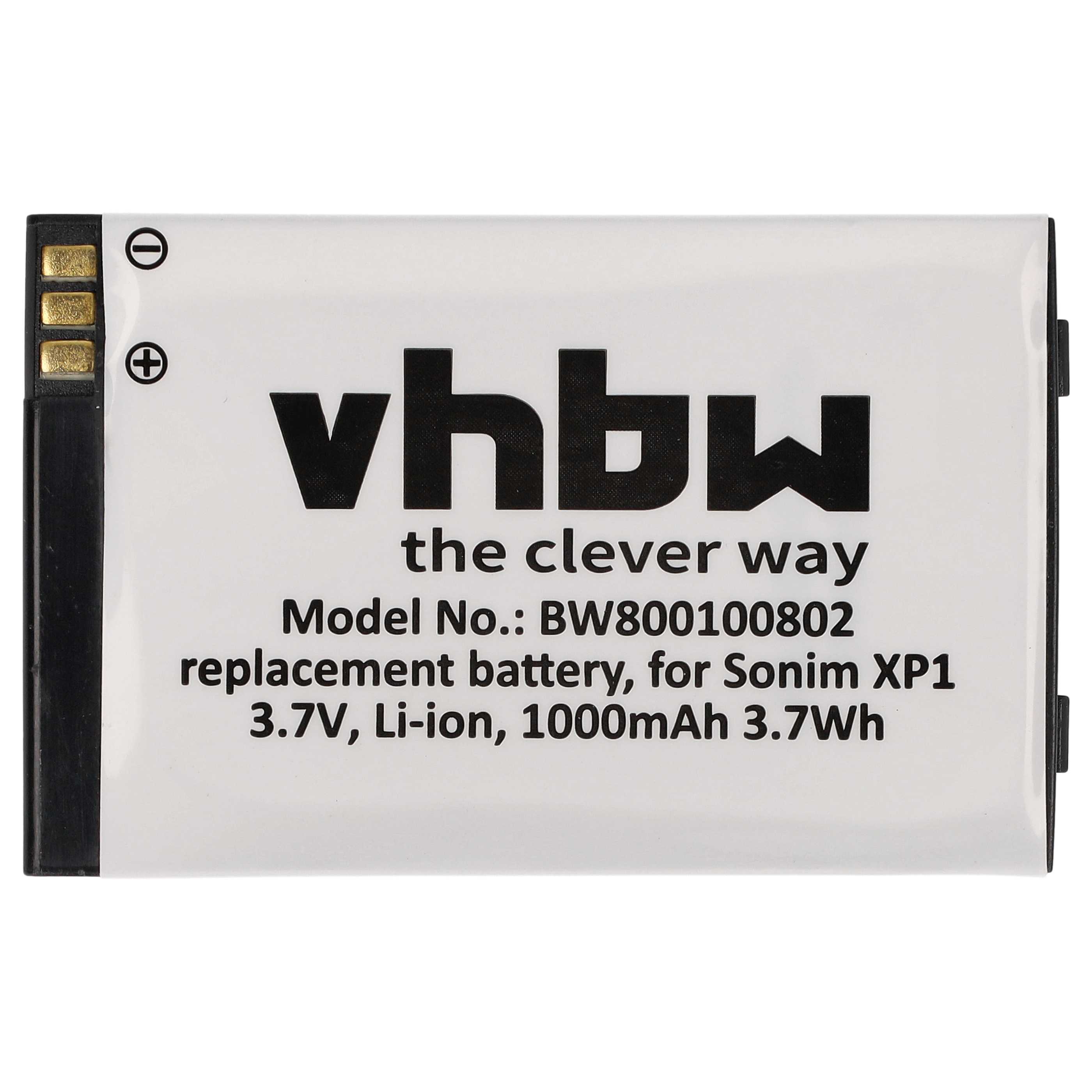 Batterie remplace Socket Mobile XP1-0001100 pour téléphone portable - 1100mAh, 3,7V, Li-ion