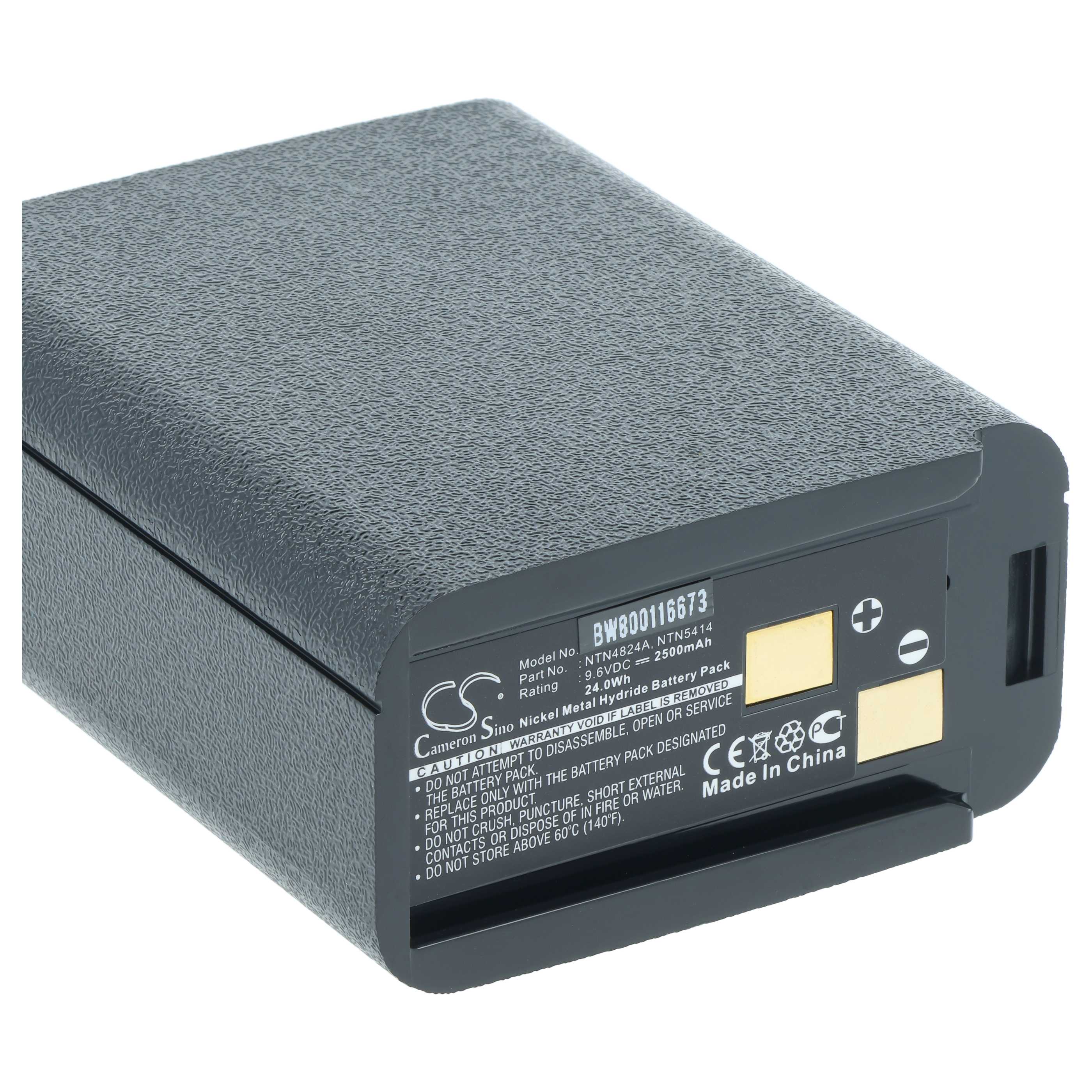 Radio 2x Battery replaces Bullard BNH-5447TIC, BU32H1-A - 2500 mAh 9.6 V NiMH