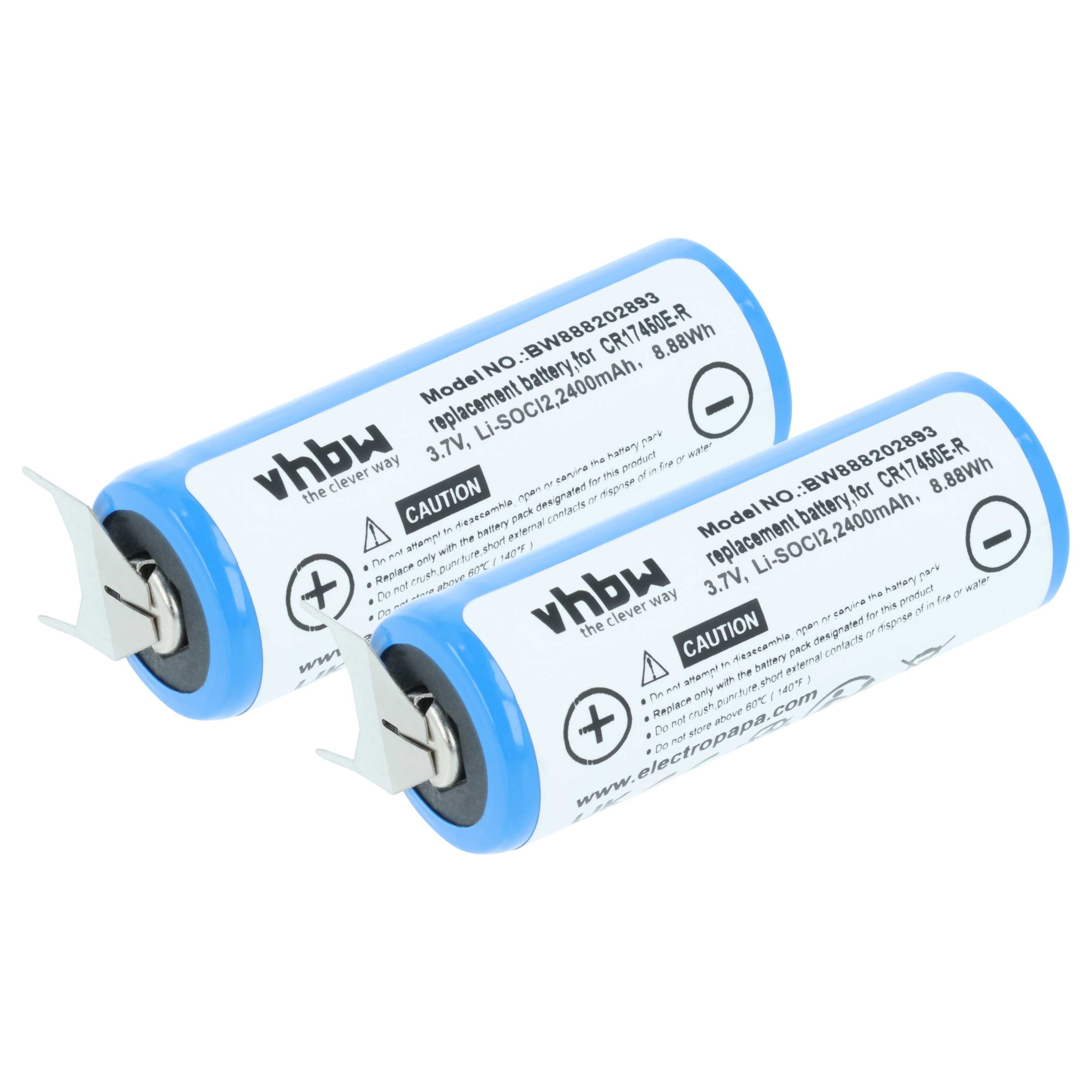2x Bateria zamiennik CR17450E-R - 2400 mAh 3 V