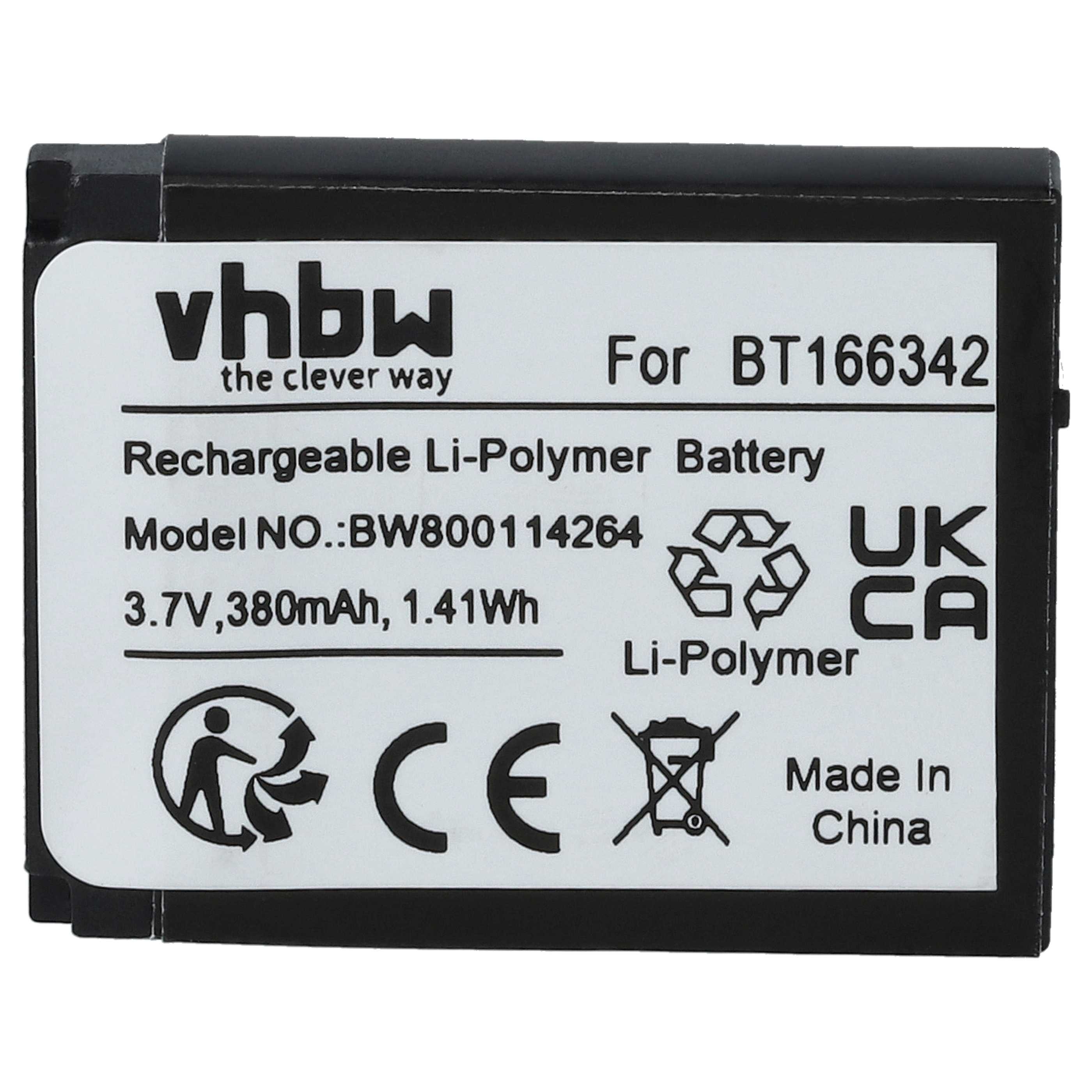 Batteria sostituisce BT166342, PX8914-944, BT266342 per smartwatch - 380mAh 3,7V Li-Poly