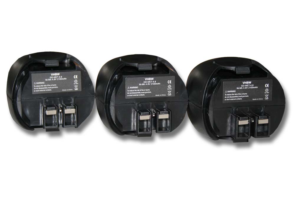 Electric Power Tool Battery (3x Unit) Replaces 6.27270, 6.27271, 6.27273, 6.31858 - 2100 mAh, 4.8 V, NiMH