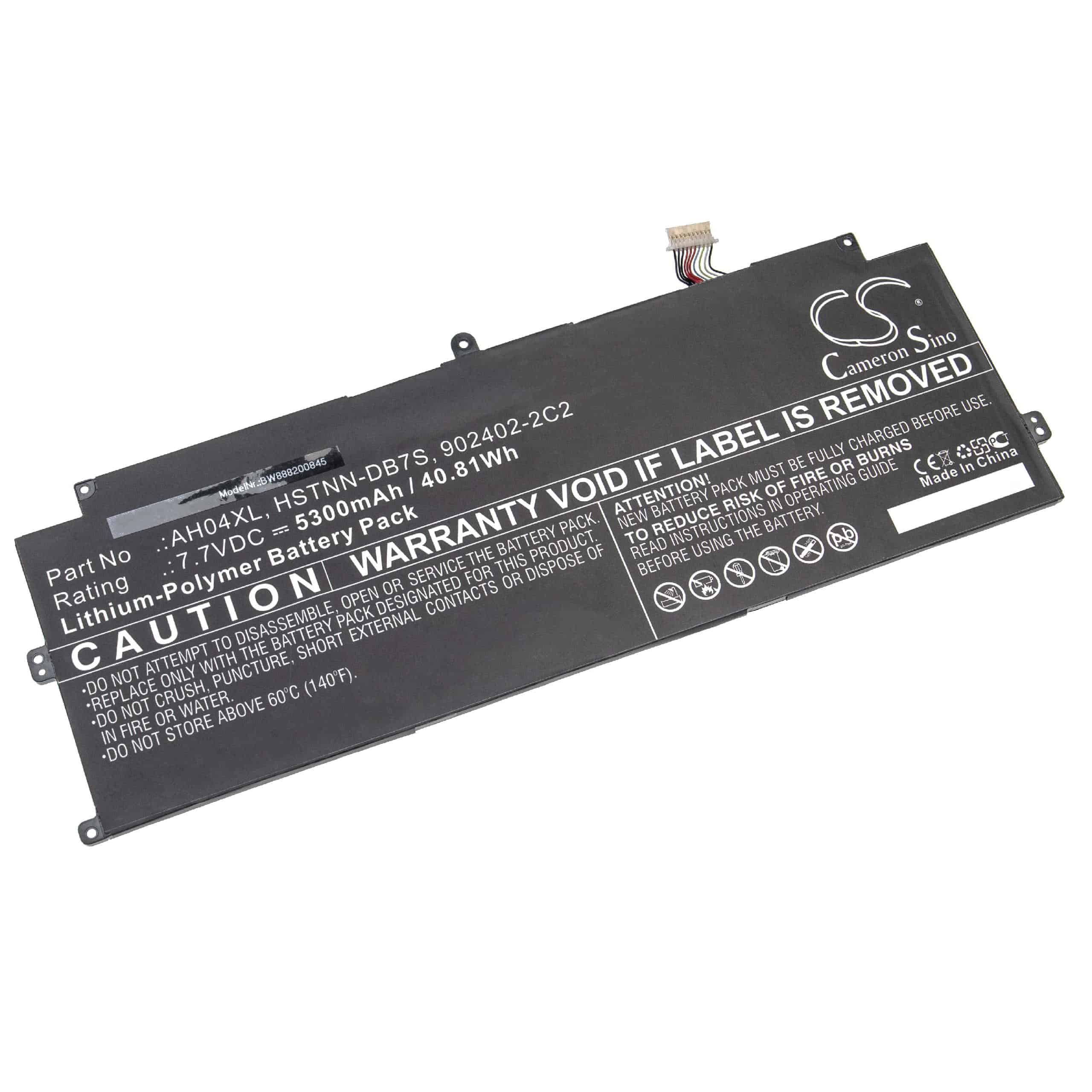 Notebook Battery Replacement for HP 902402-2C2, AH04XL, 902500-855 - 5300mAh 7.7V Li-polymer, black