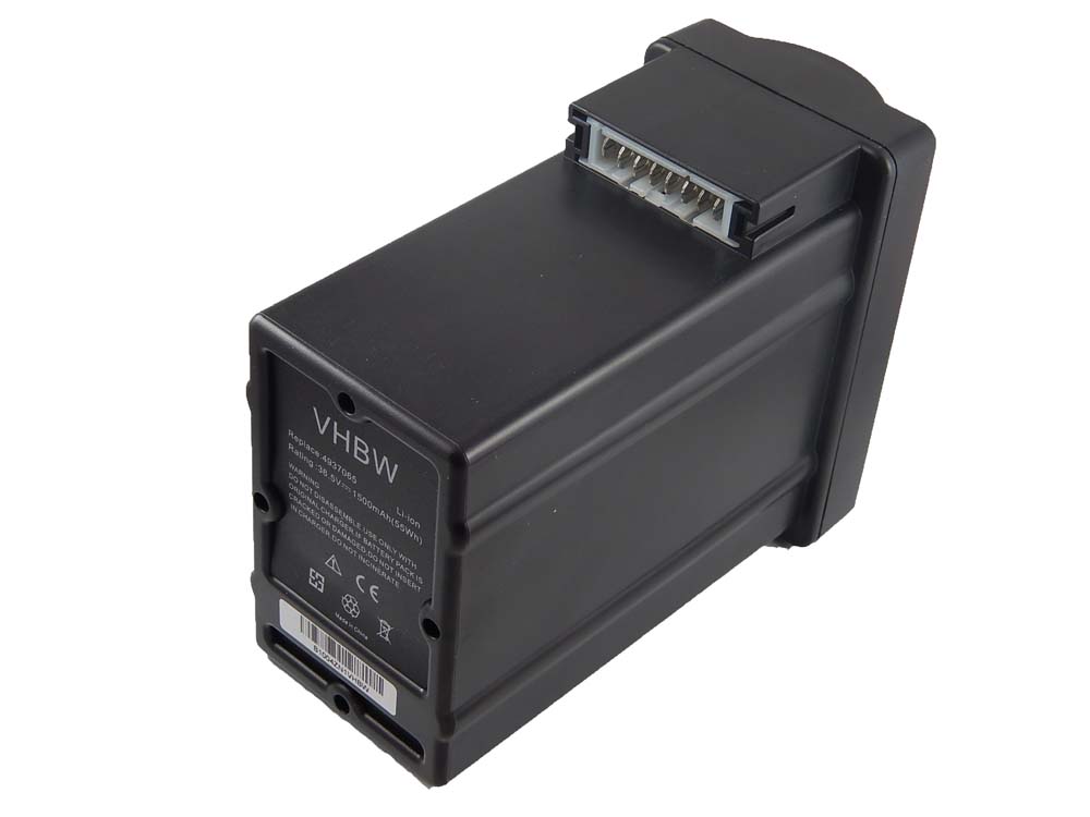 Batería para herramienta reemplaza Wolf Garten Li-Ion Power-Pack 1, 4939090 - 1500 mAh, 36 V, Li-Ion