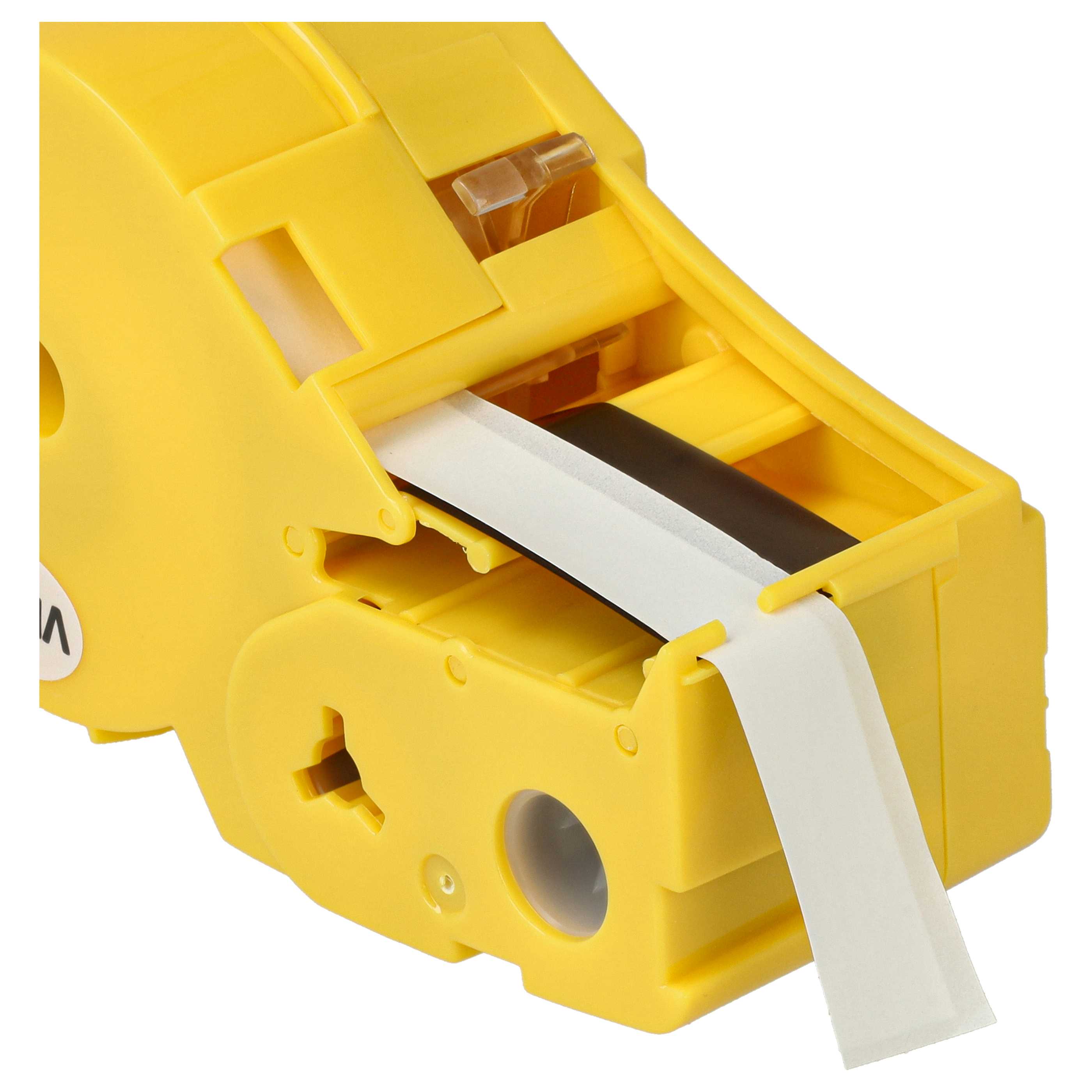 2x Schriftband als Ersatz für Brady M21-375-595-WT 9,35mm Schwarz auf Weiß, Vinyl