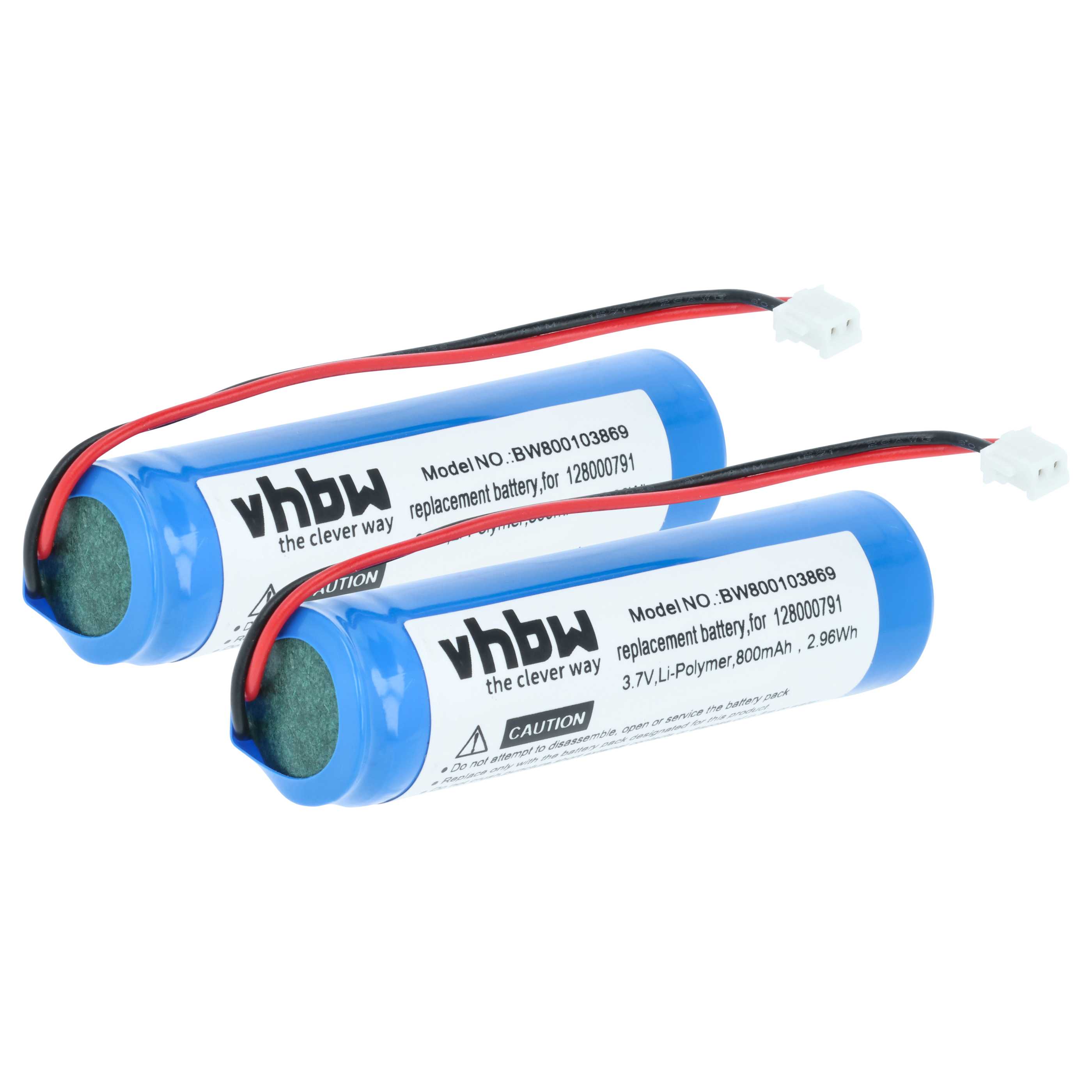 2x Akku als Ersatz für Datalogic 90ACC1945, 128000791 für Datalogic Barcodescanner - 750mAh 3,7V Li-Ion