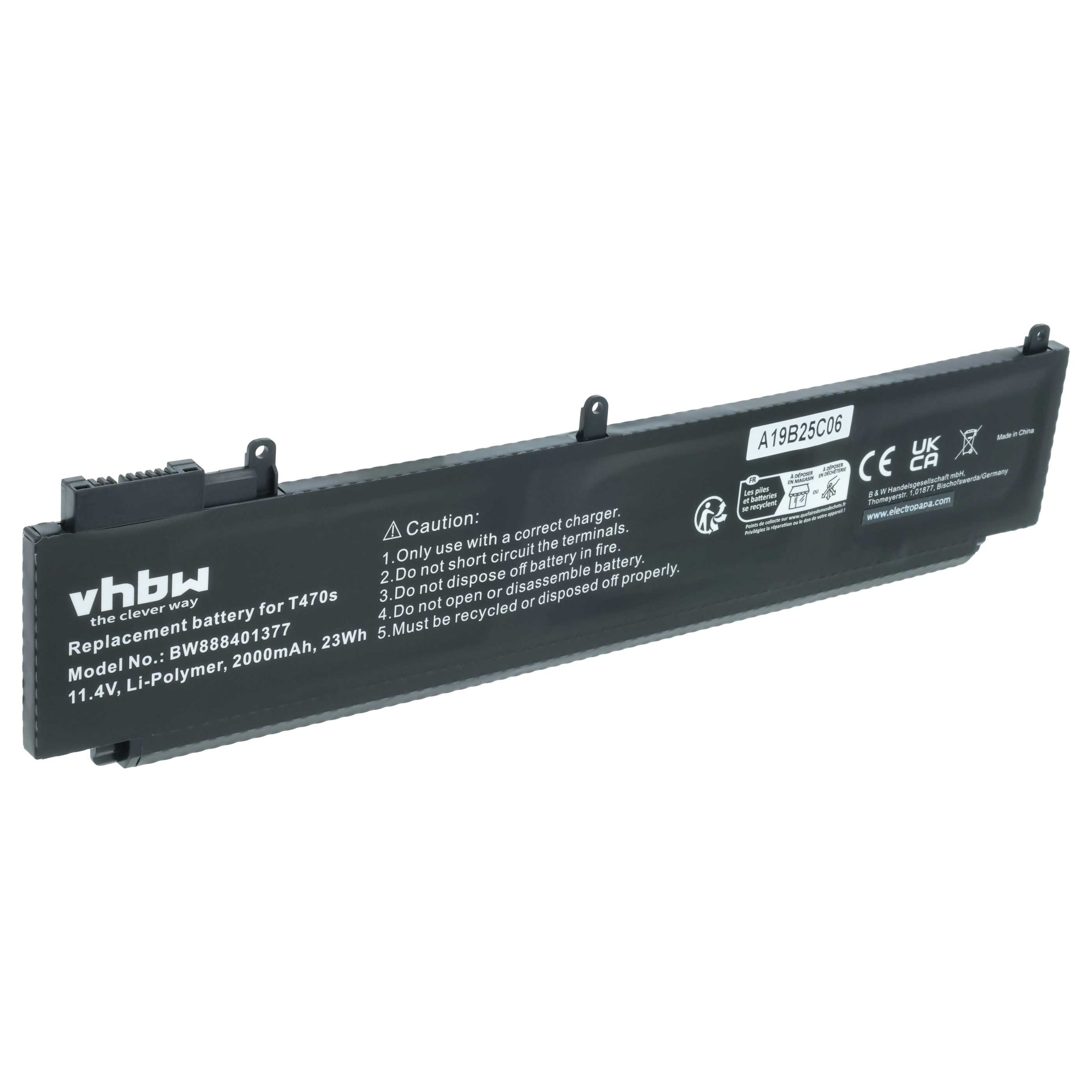 Batteria sostituisce Lenovo 00HW022, SB1046F46461, 00HW023, 00HW036 per notebook - 2000mAh 11,4V Li-Poly