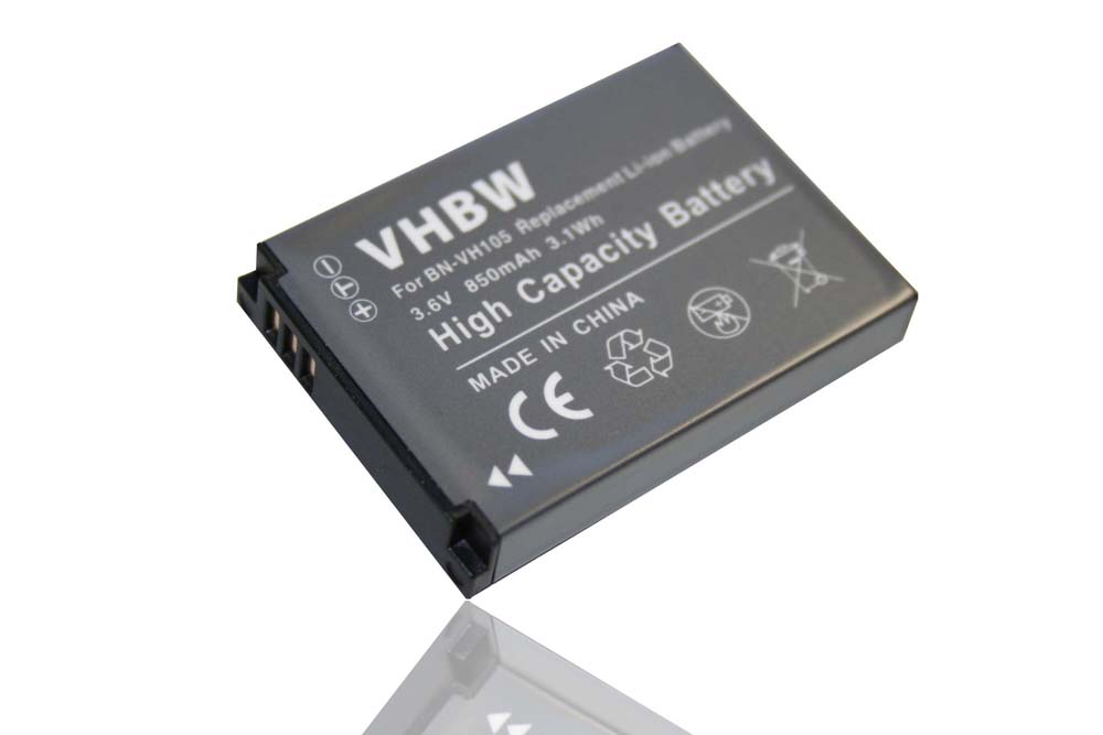 Batterie remplace JVC BN-VH105 pour caméscope - 850mAh 3,6V Li-ion
