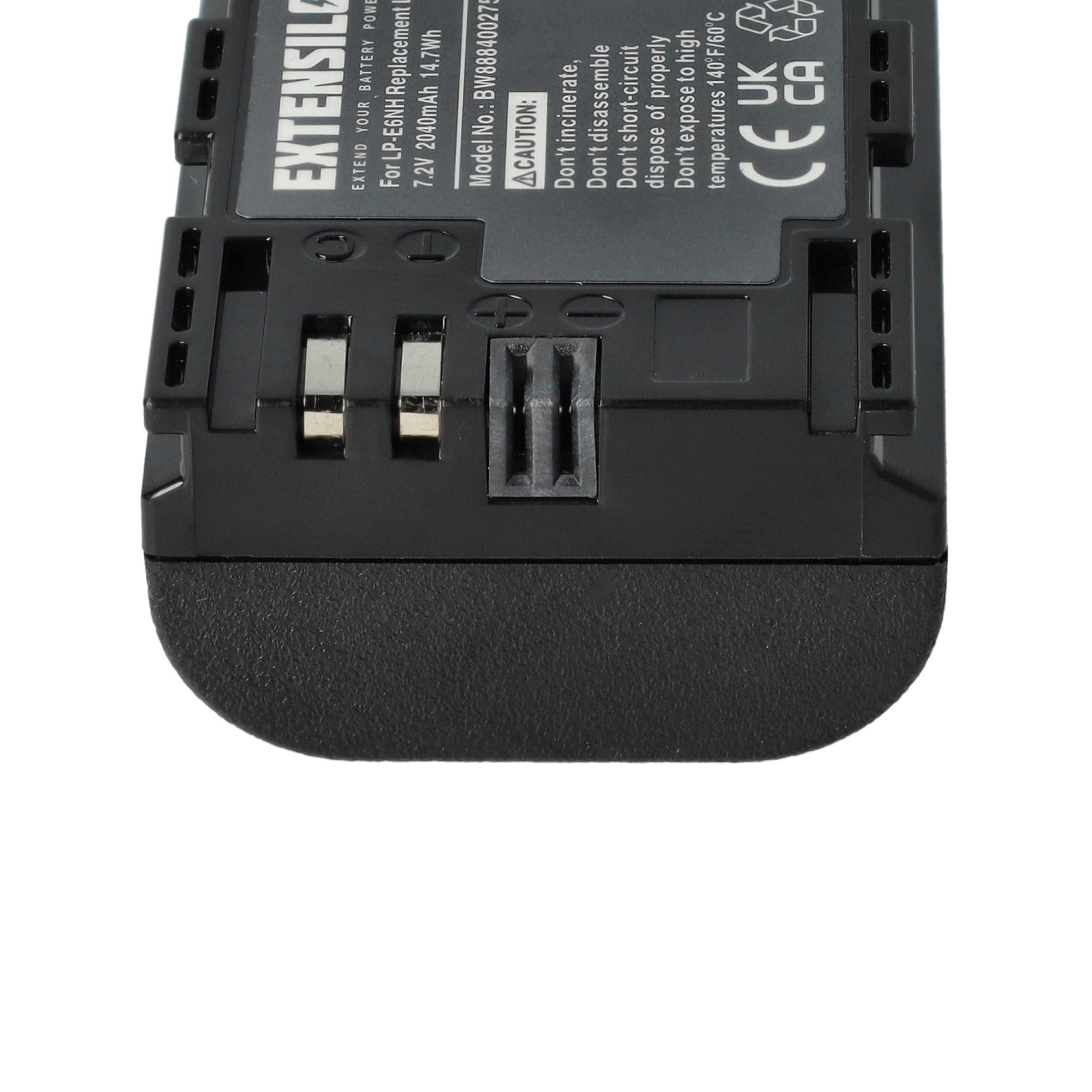 2x Battery replaces Canon LP-E6, LP-E6NH - 2040mAh, 7.2V, Li-Ion