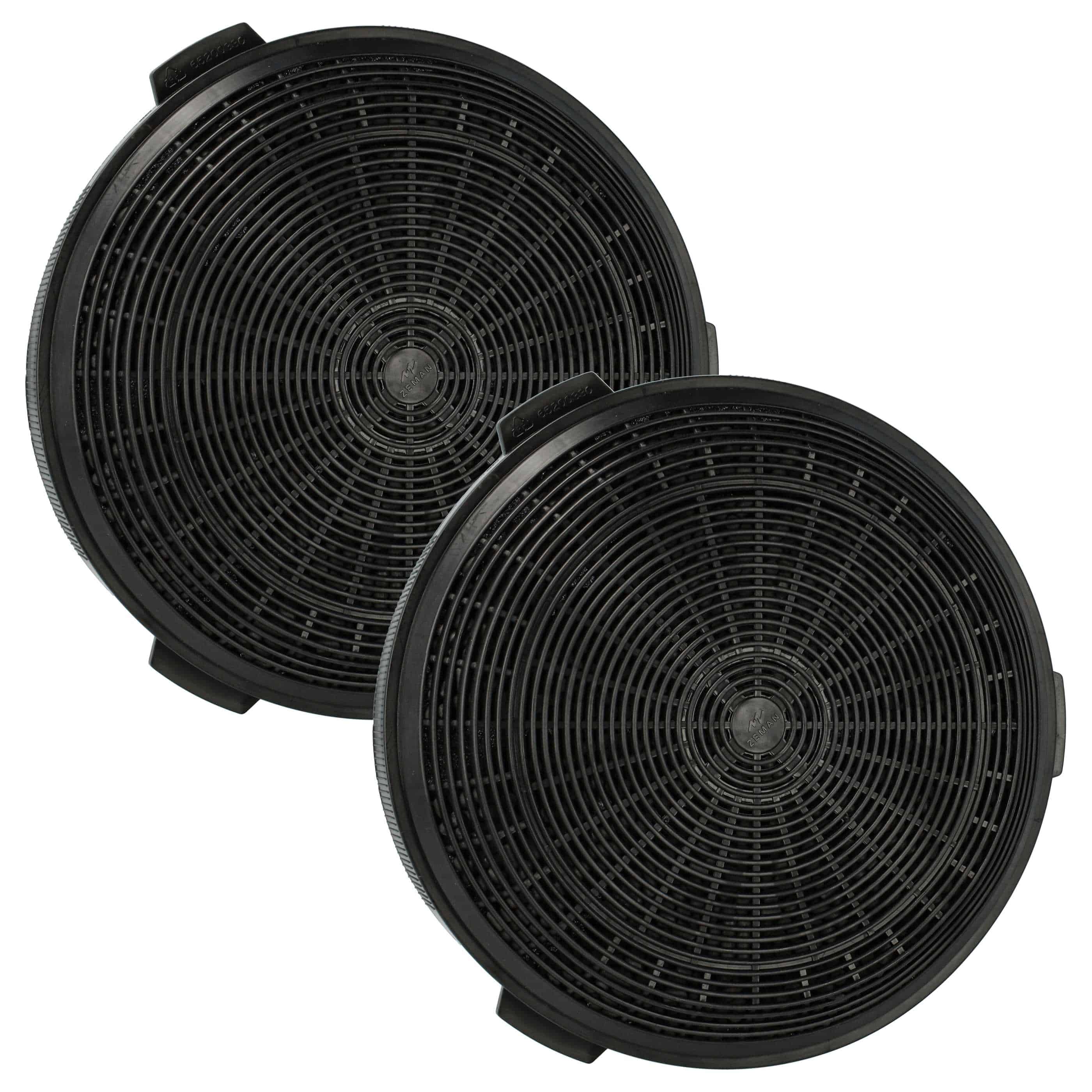 2x Filtres à charbon actif remplace Electrolux E251005 pour hotte Oranier
