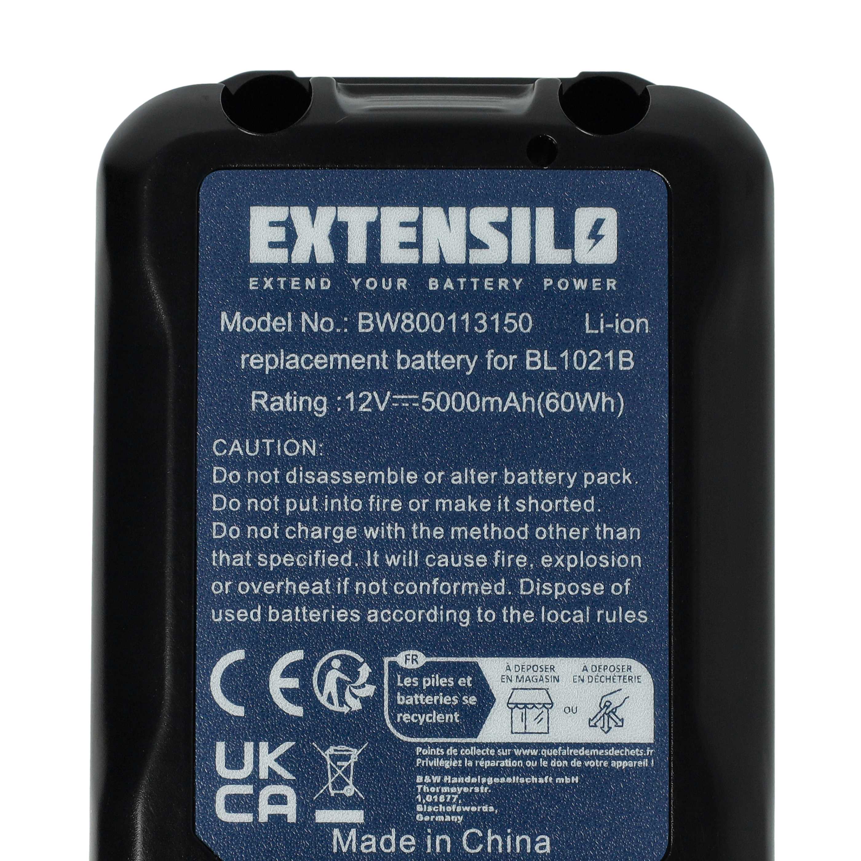 2x Battery replaces Makita 197396-9, 197390-1, 197402, 197394-3 Electric Power Tool - 5000 mAh, 12 V, Li-Ion