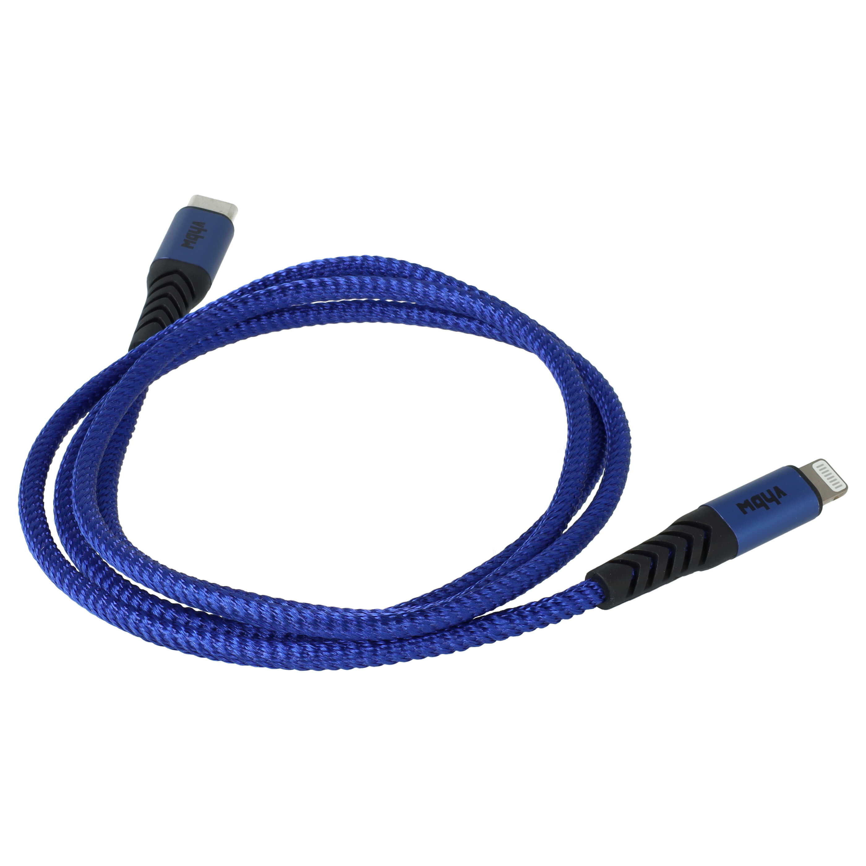 2x Lightning Kabel auf USB C, Thunderbolt 3 passend für Apple MacBook Apple iOS Geräte - Schwarz Blau, 100cm