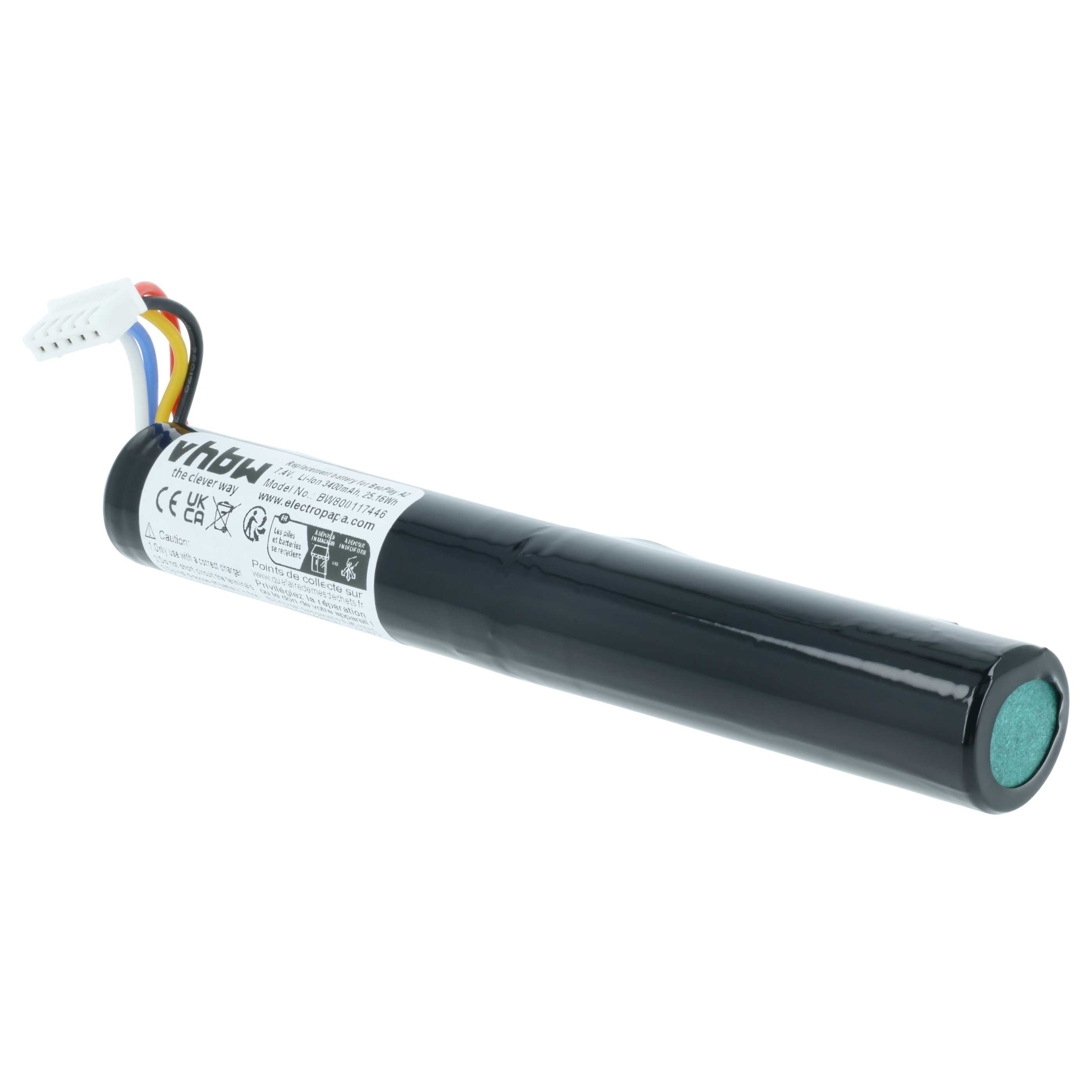 Batteria sostituisce Bang & Olufsen J406/ICR18650NH-2S per altoparlanti - 3400mAh 7,4V Li-Ion