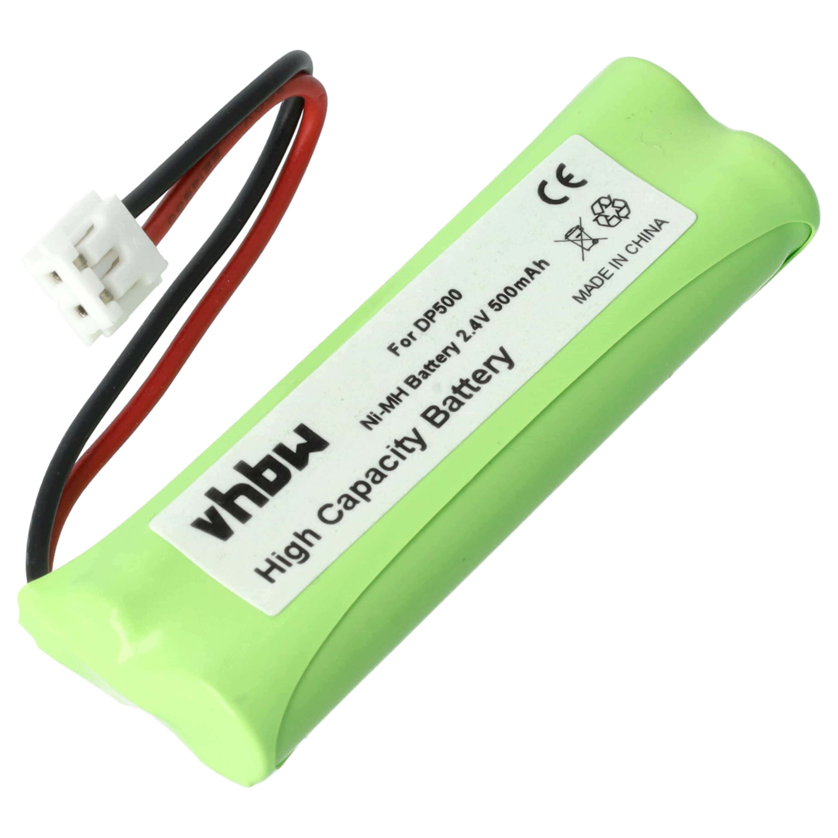 10x Batteries remplace GPHC05RN01, GP1010, VT50AAAALH2BMJZ pour téléphone Binatone - 500mAh 2,4V NiMH