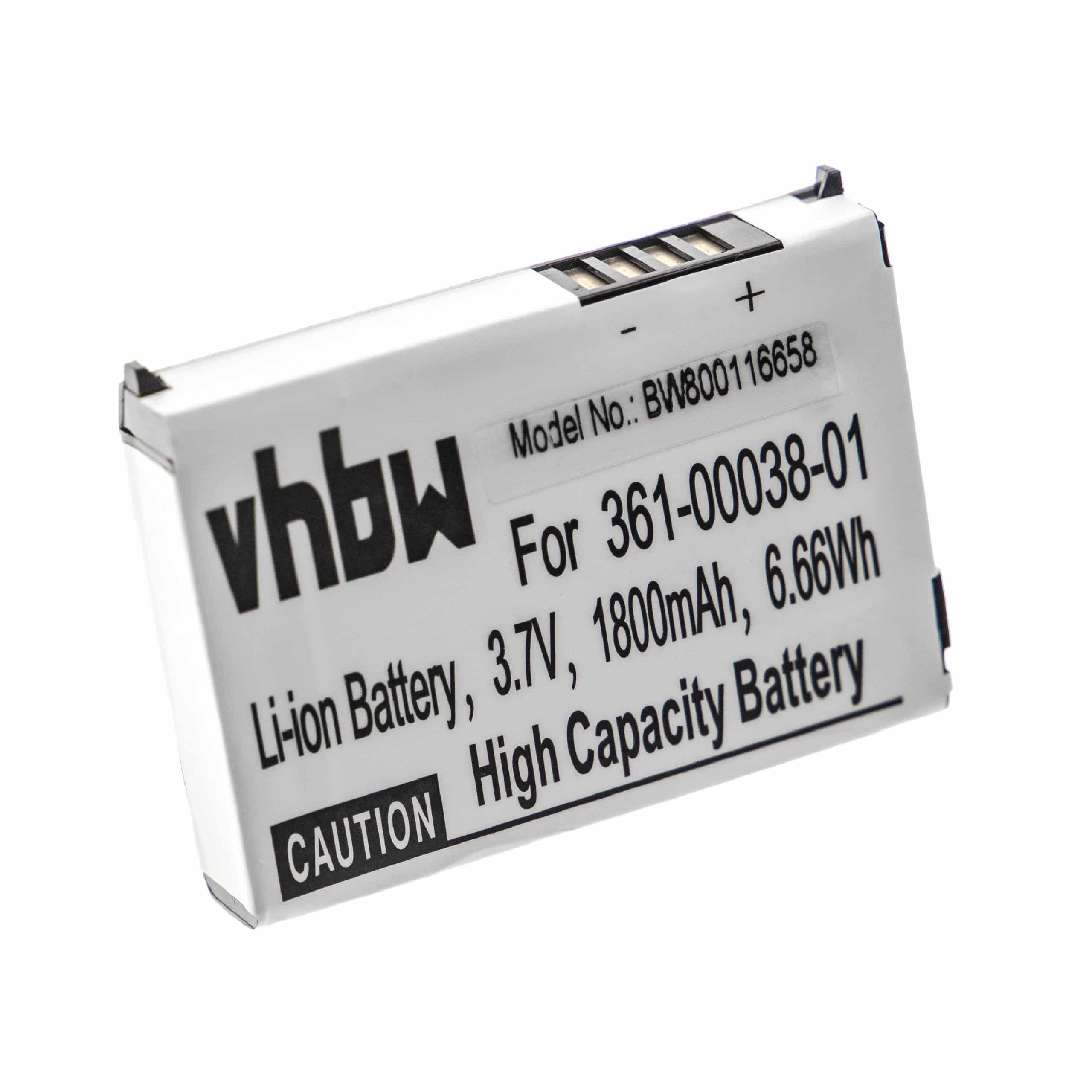 Batterie remplace Garmin 010-11143-00, 361-00038-01 pour navigation GPS - 1880mAh 3,7V Li-ion