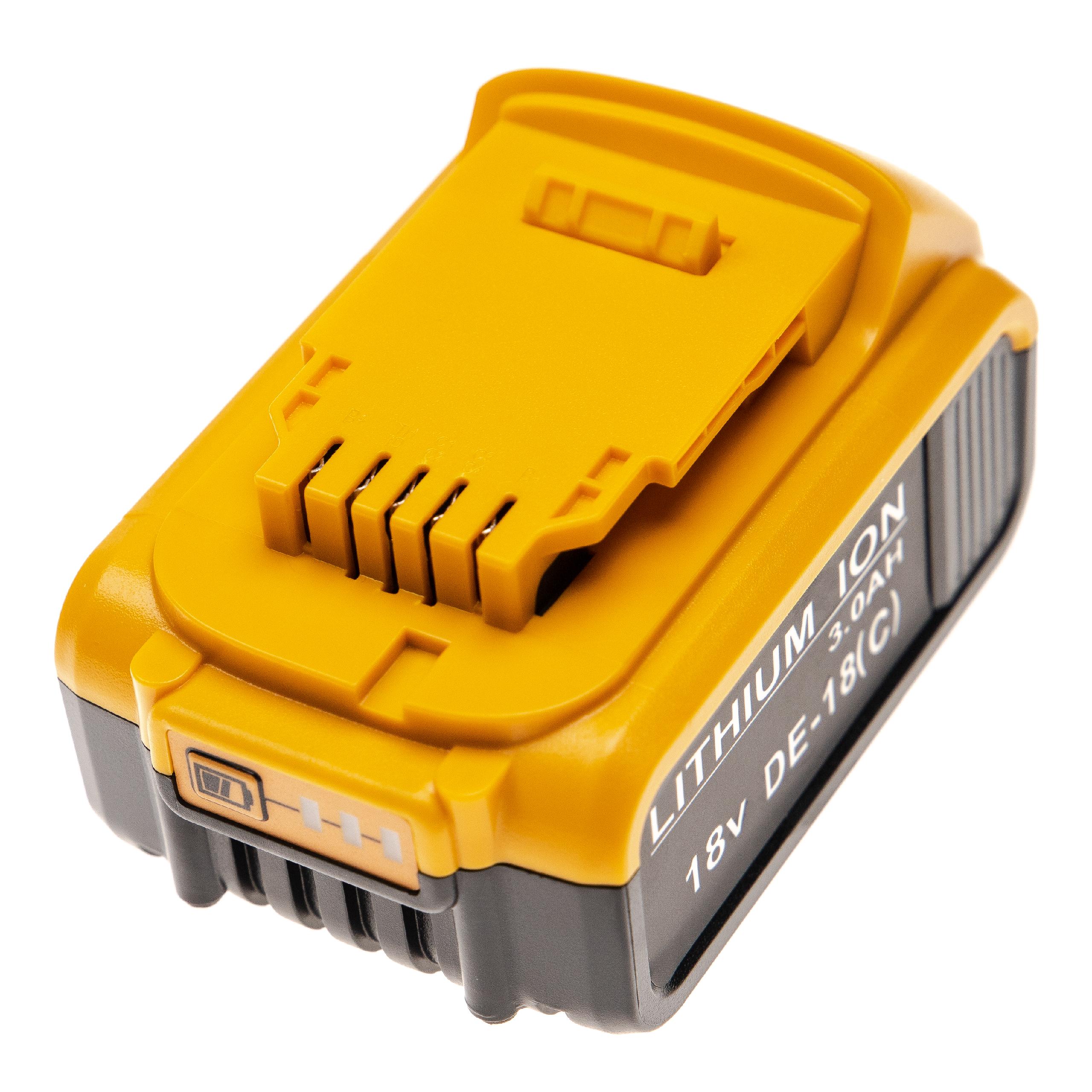 Batteria per attrezzo sostituisce Dewalt DCB182, DCB182-XE, DCB180, DCB181-XJ, DCB181 - 3000 mAh, 18 V, Li-Ion