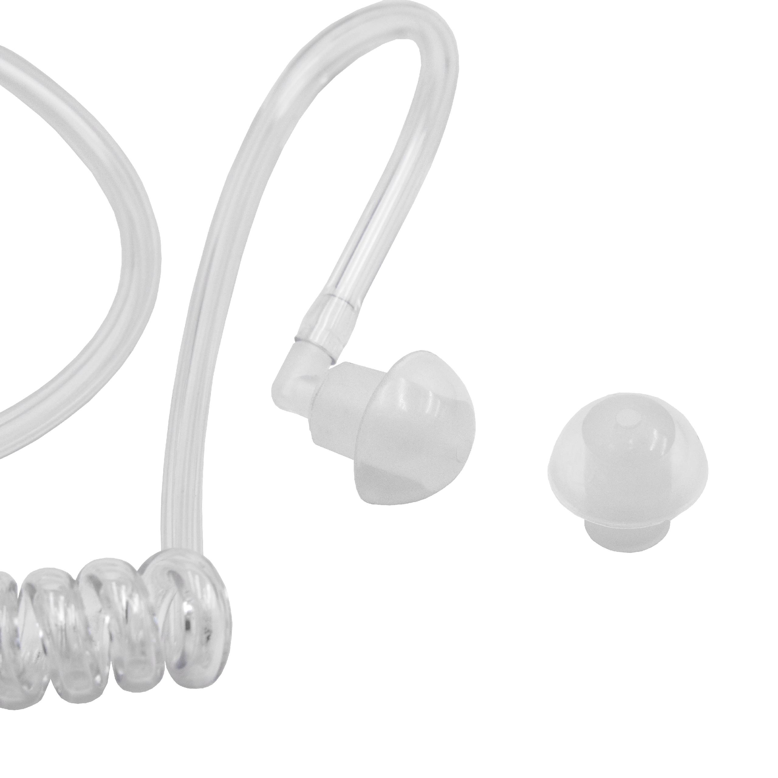 Schallschlauch Ohrhörer passend für Motorola FTN6707 Headset & alle gängigen Security-Headsets + Clip