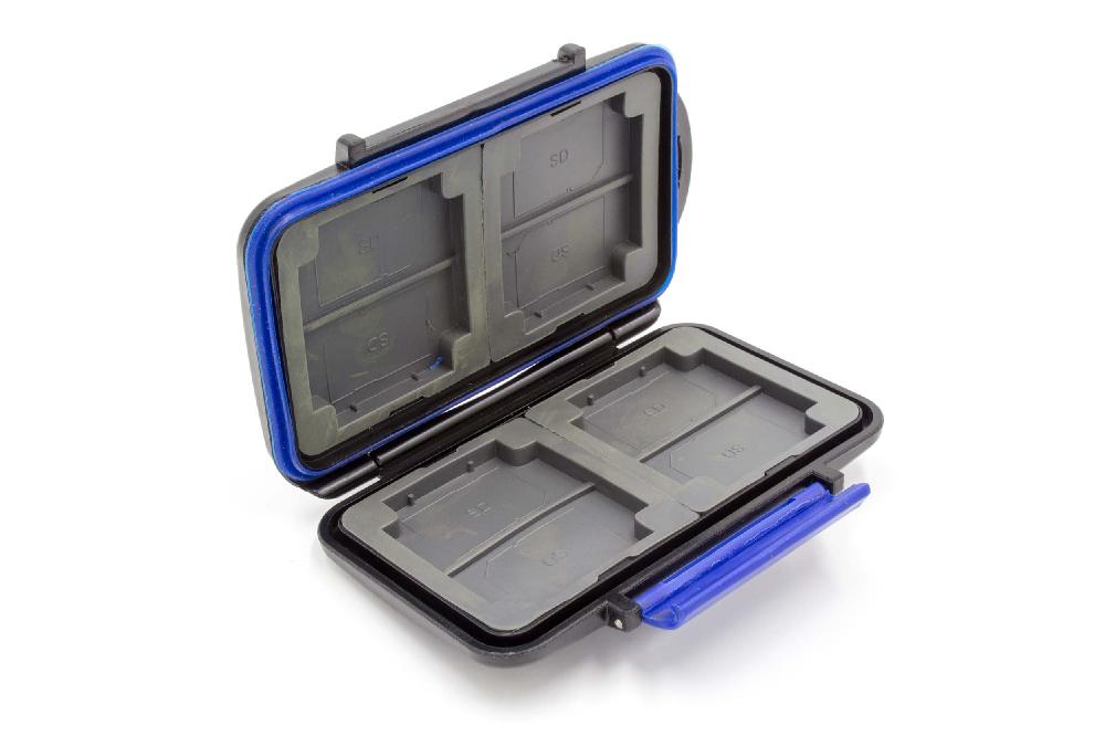 Etui passend für Speicherkarten 4x CF - Case, Kunststoff, schwarz / grau / blau