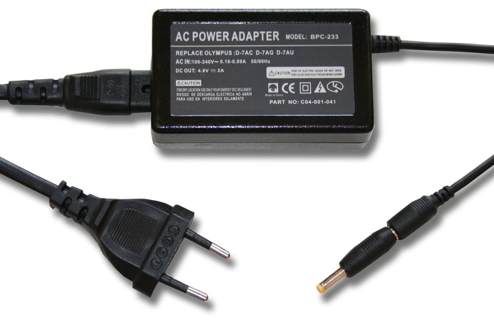 Power Supply replaces D-7AGD-7AUD-7AC for Camera - 2 m, 4.8 V 2.0 A