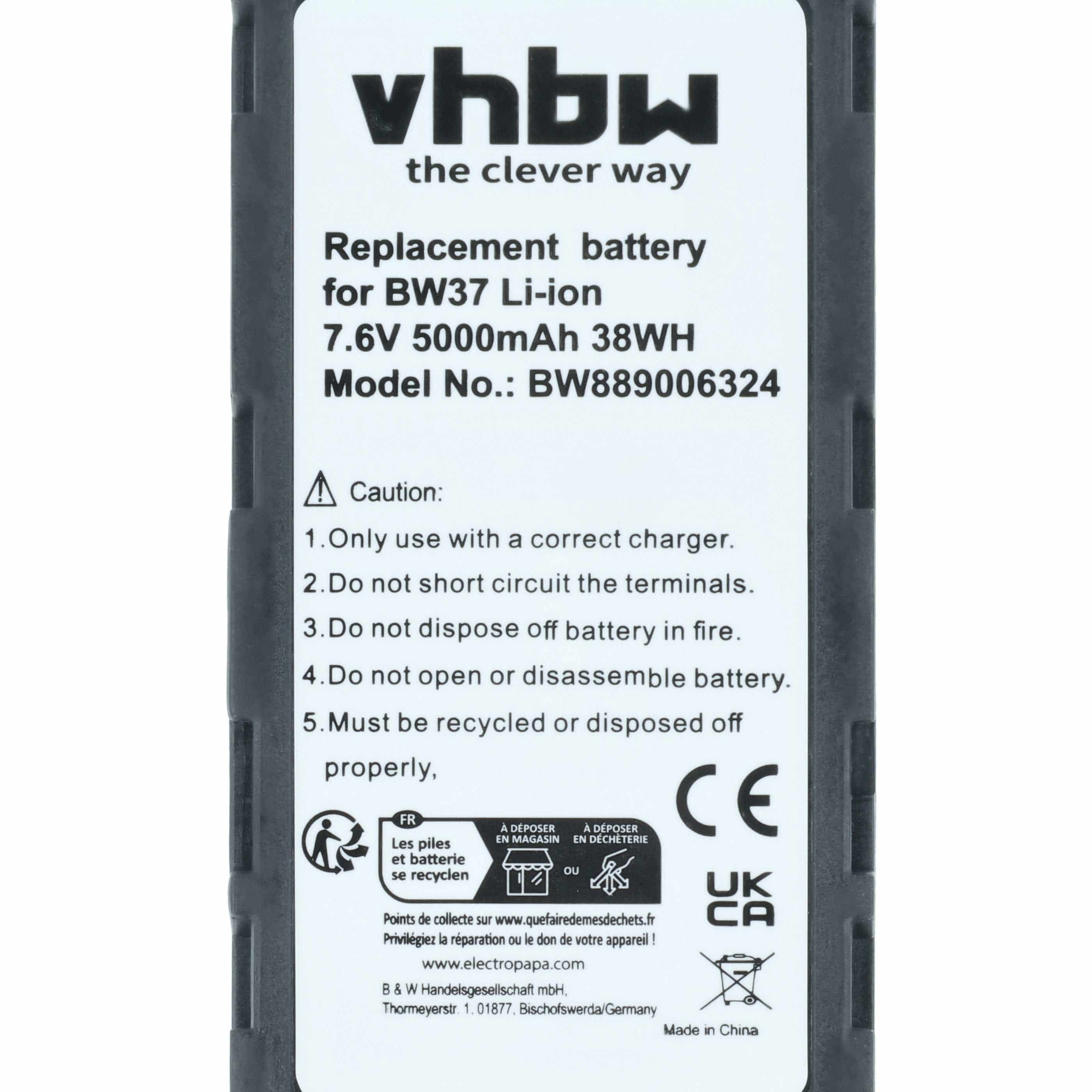 2 Batteries remplace DJI WB37 pour manette de drone DJI - 5000mAh 7,4V Li-polymère