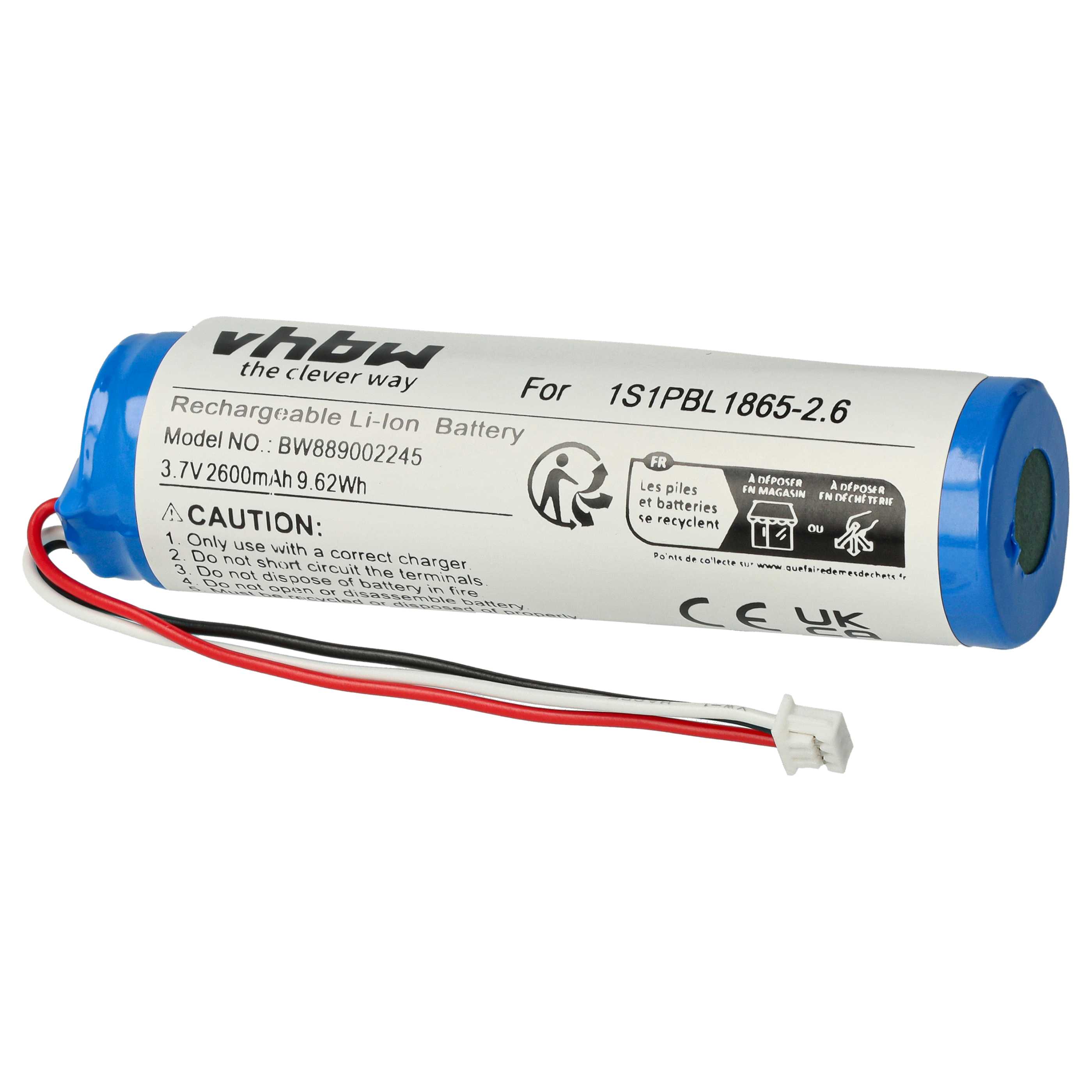Batterie remplace Philips 1S1PBL1865-2.6 pour moniteur bébé - 2600mAh 3,7V Li-ion