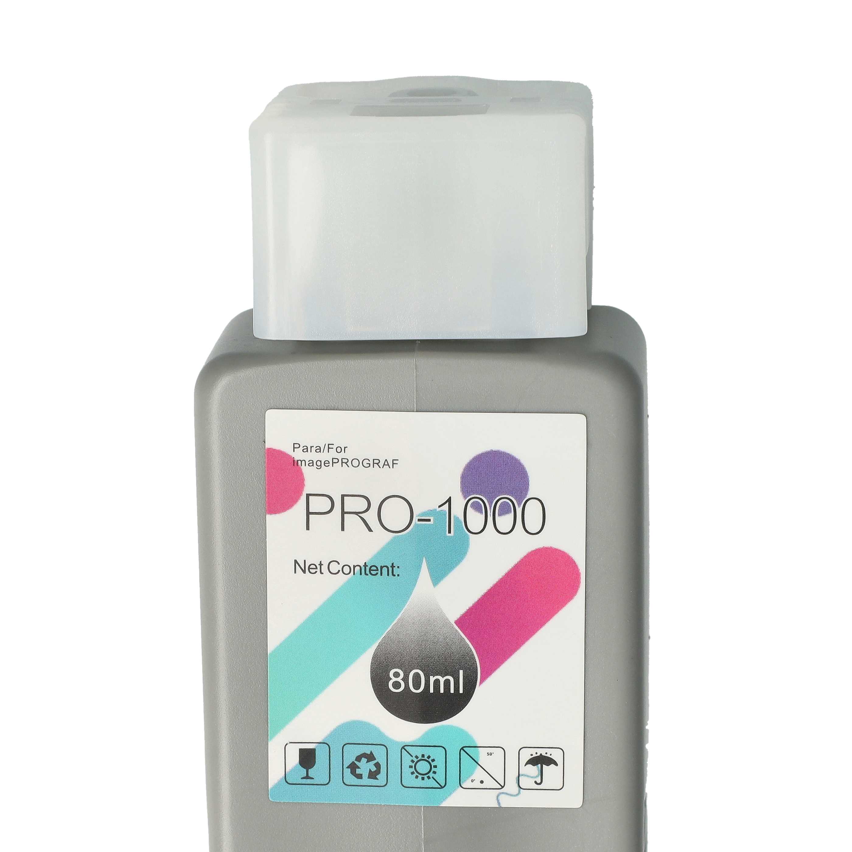 Ink Cartridge as Exchange for Canon PFI-1000PGY for Canon Printer - Grey/Photo-Black 80 ml + Chip