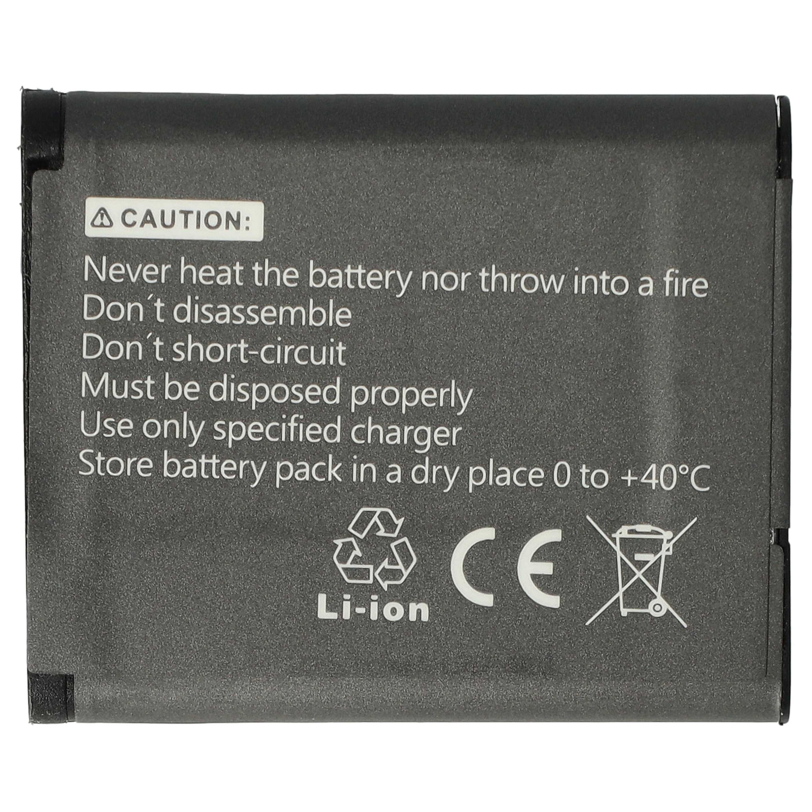 Battery replaces Casio NP-160 - 1050mAh, 3.7V, Li-Ion