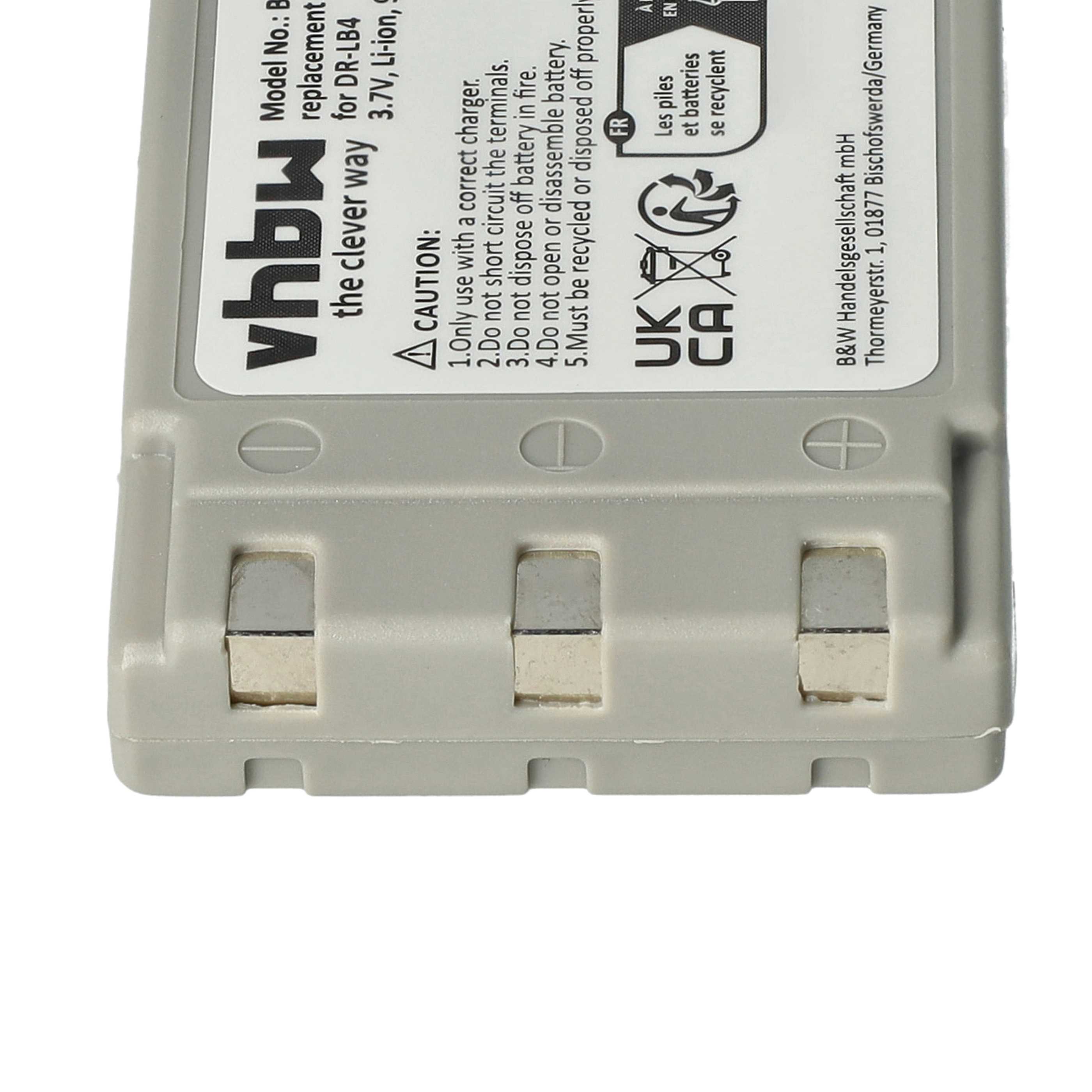 Battery replaces Concord 431-XXX - 750mAh, 3.7V, Li-Ion