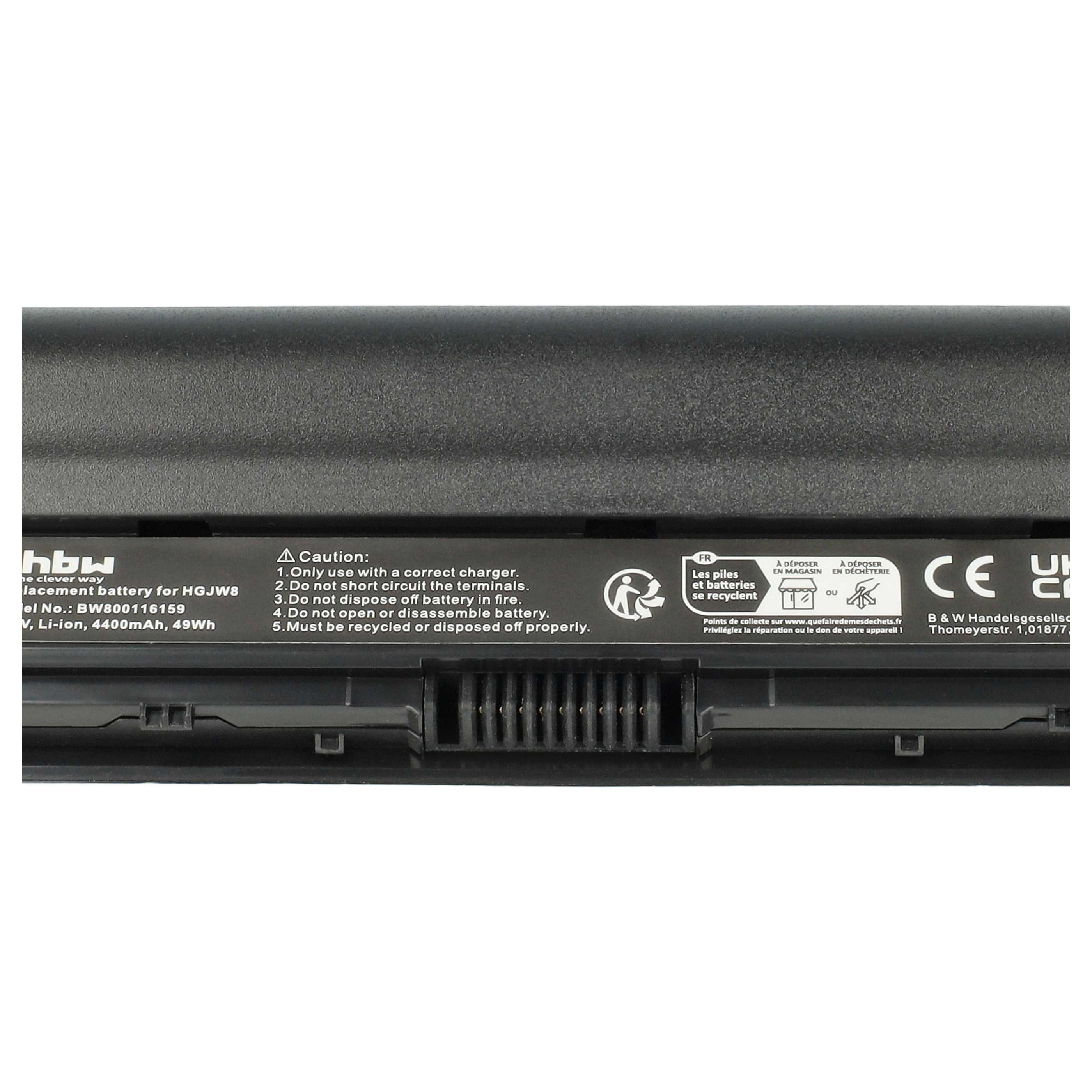Akumulator do laptopa zamiennik Dell 451-12177, 451-12176, 3NG29, 451-BBIY - 4400 mAh 11,1 V Li-Ion, czarny