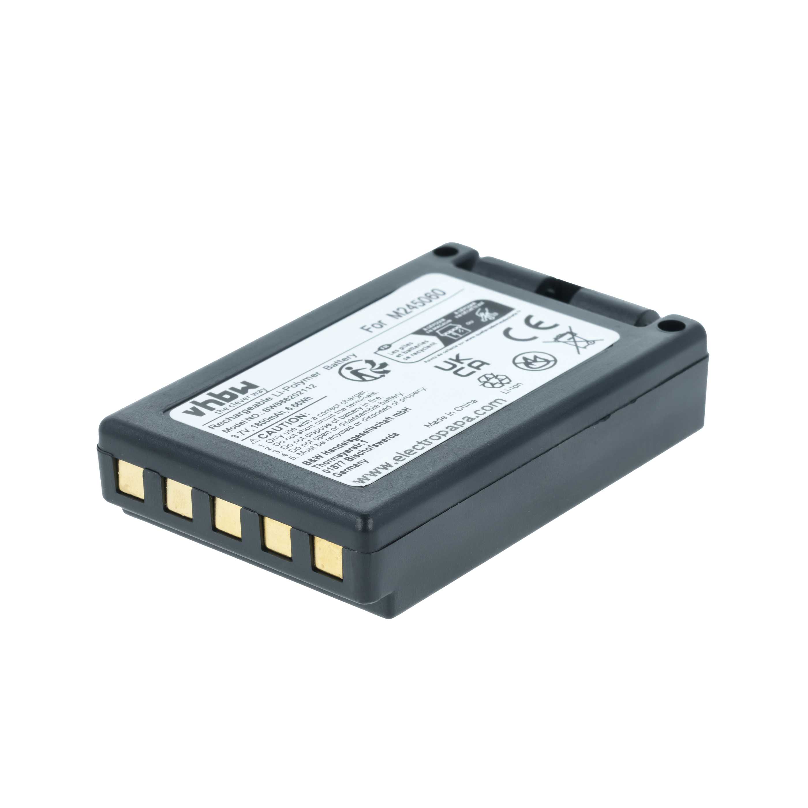 Batería reemplaza Teleradio M245060, 22.381.2, D00004-02 sistema control - 1800mAh 3,7V Li-Polímero