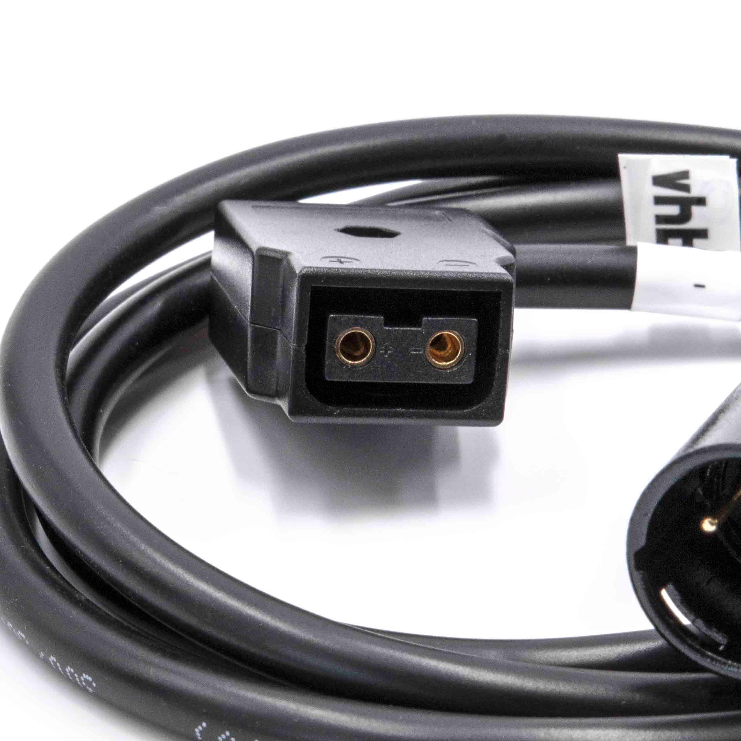 Adapter Kabel D-Tap (w) auf XLR 4-Pin (m) passend für Practilite Kamera u.a. - 1 m Schwarz
