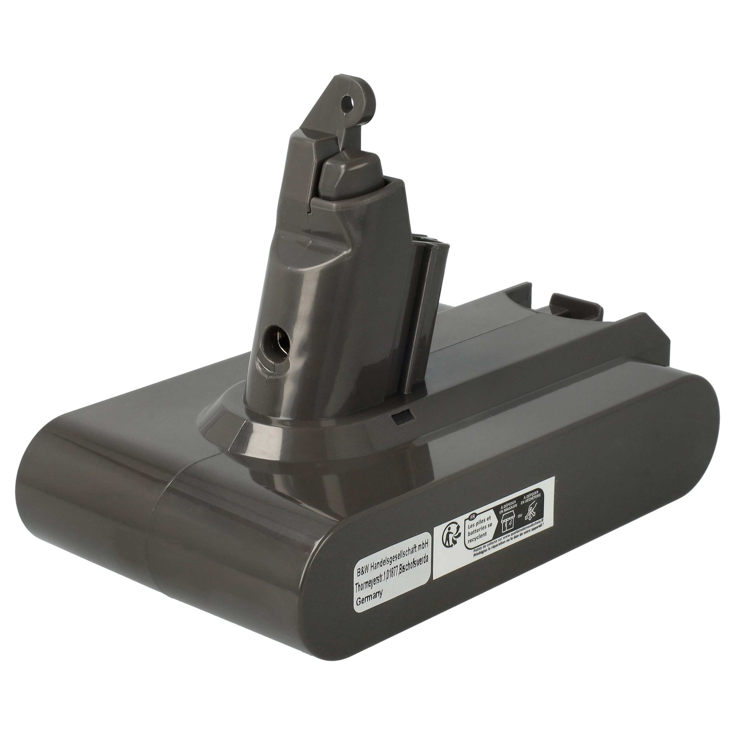 Batteria sostituisce Dyson 205794-01/04, 61034-01, 61034-03 per aspirapolvere - 2500mAh 21,6V Li-Ion