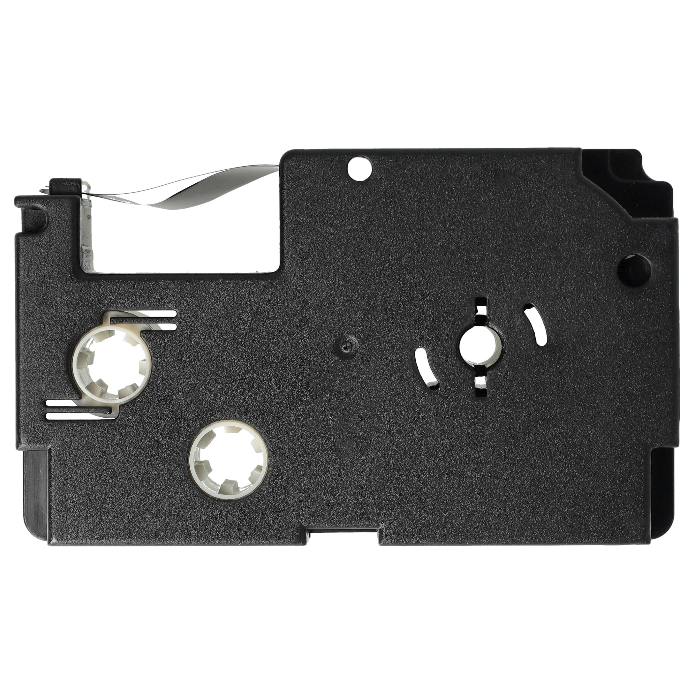Cassetta nastro sostituisce Casio XR-12SR, XR-12SR1 per etichettatrice 12mm nero - argentato