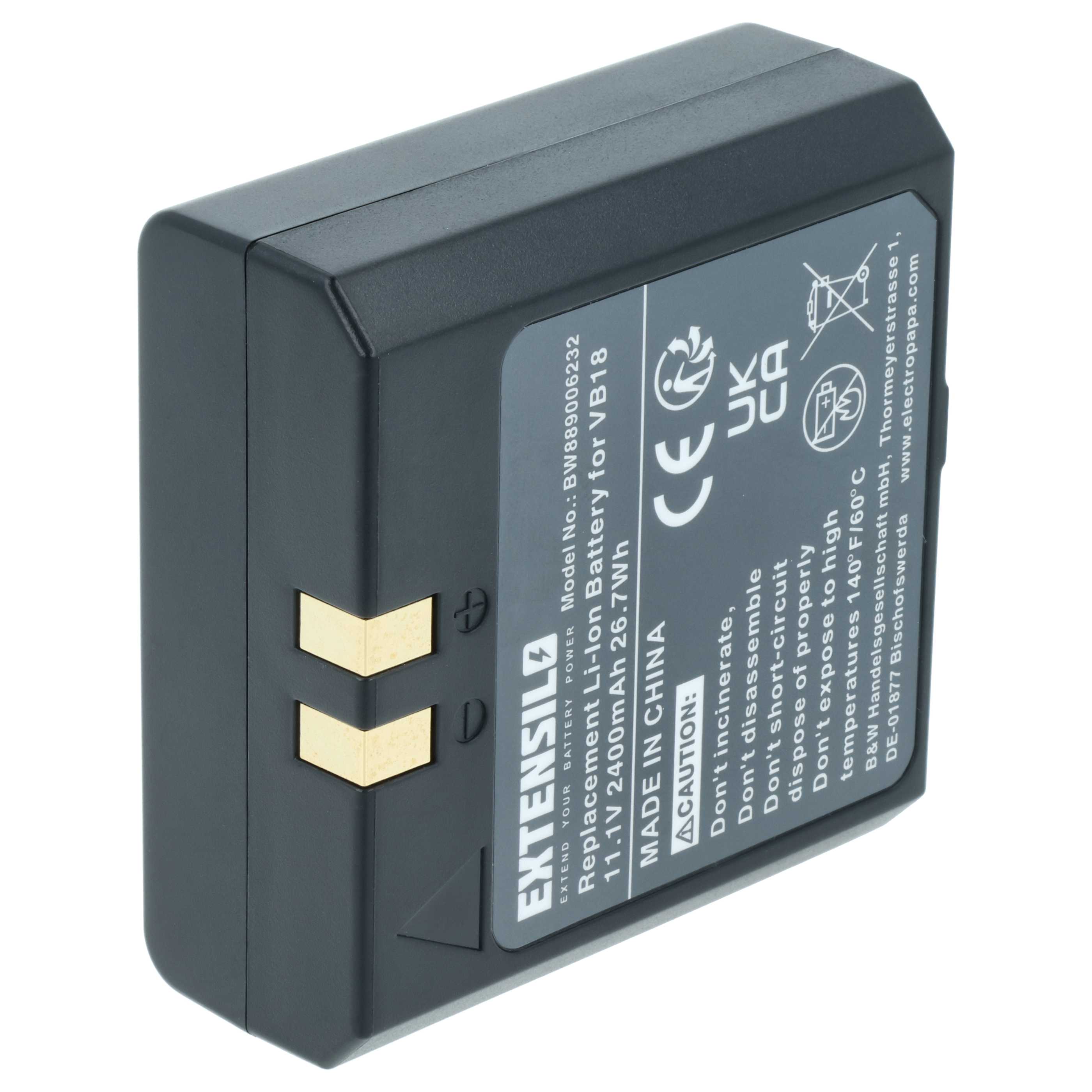Camera Flash Unit Battery replaces Flashpoint FPLFSMZLRB - 2400 mAh 11.1 V Li-Ion