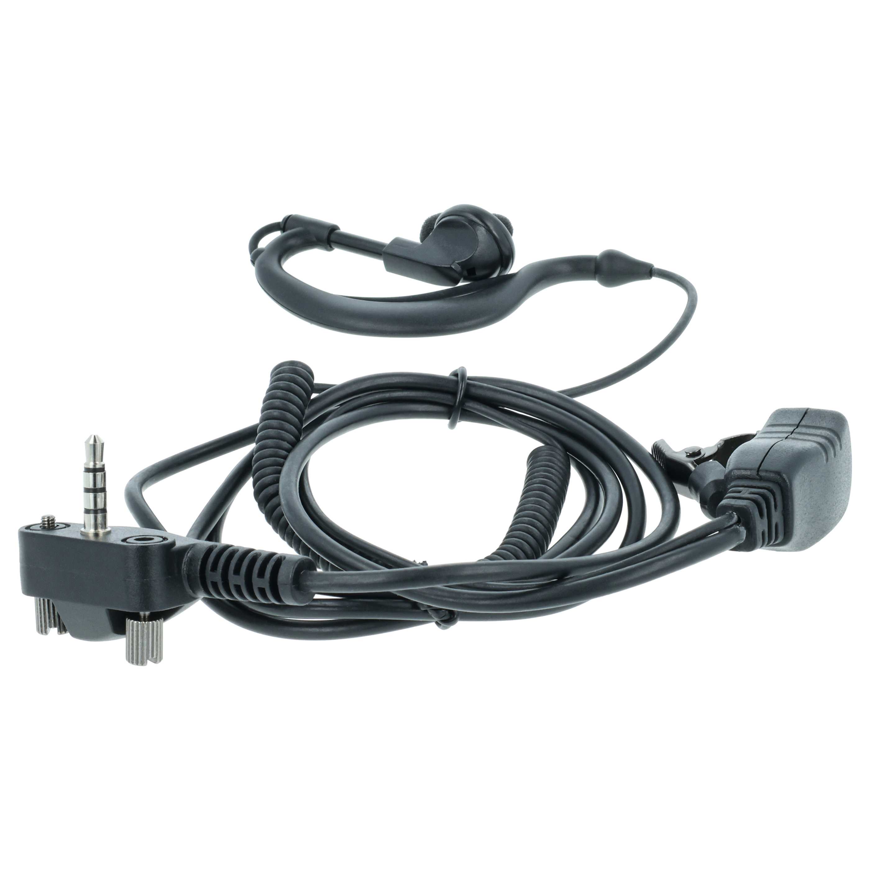 Security Radio Headset suitable for Yaesu Vertex VX-130 - "Take Call Button", Clip Mount