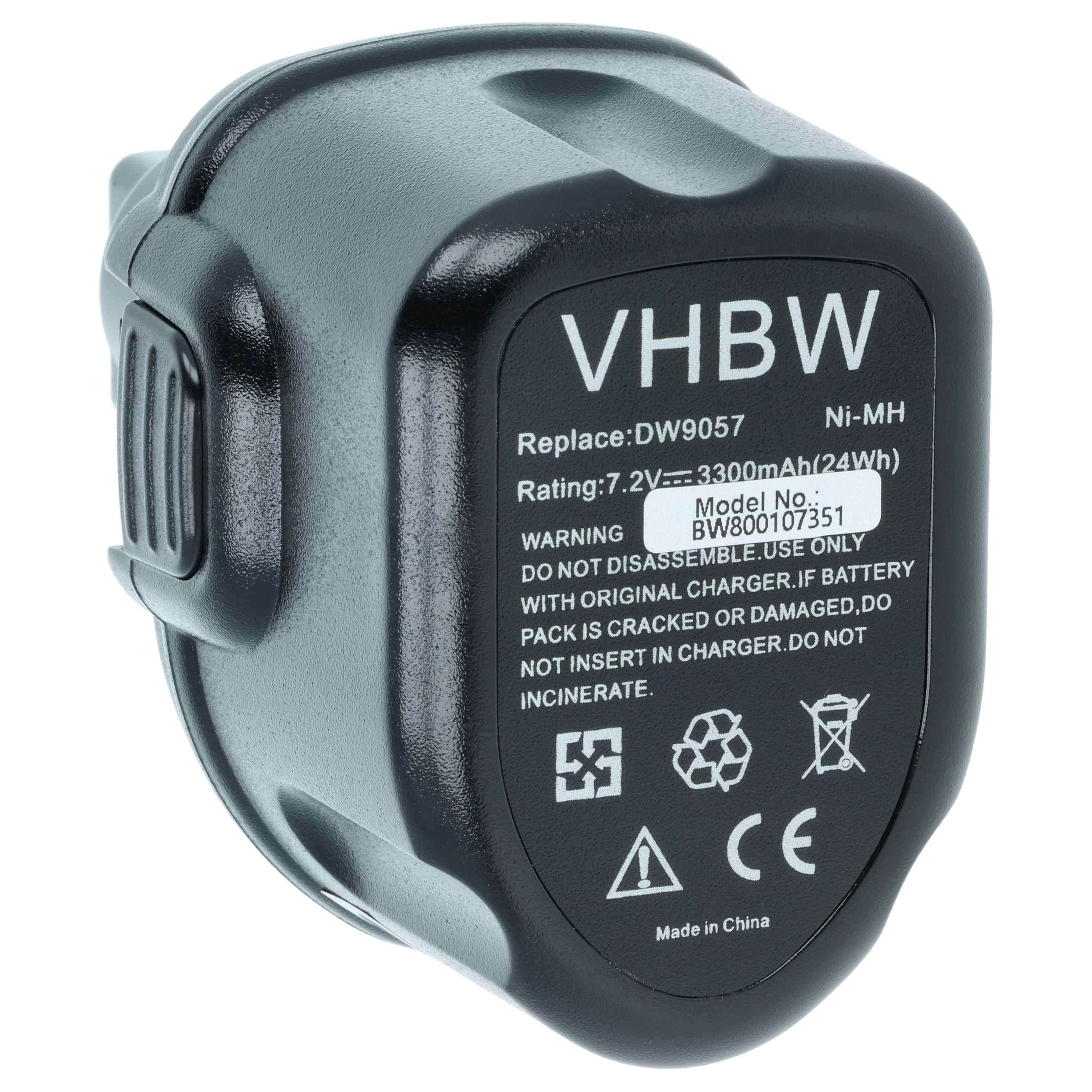 Akku 7,2V als Ersatz für Dewalt DW9057, DE9085, DE9057 - 3,3Ah, NiMH