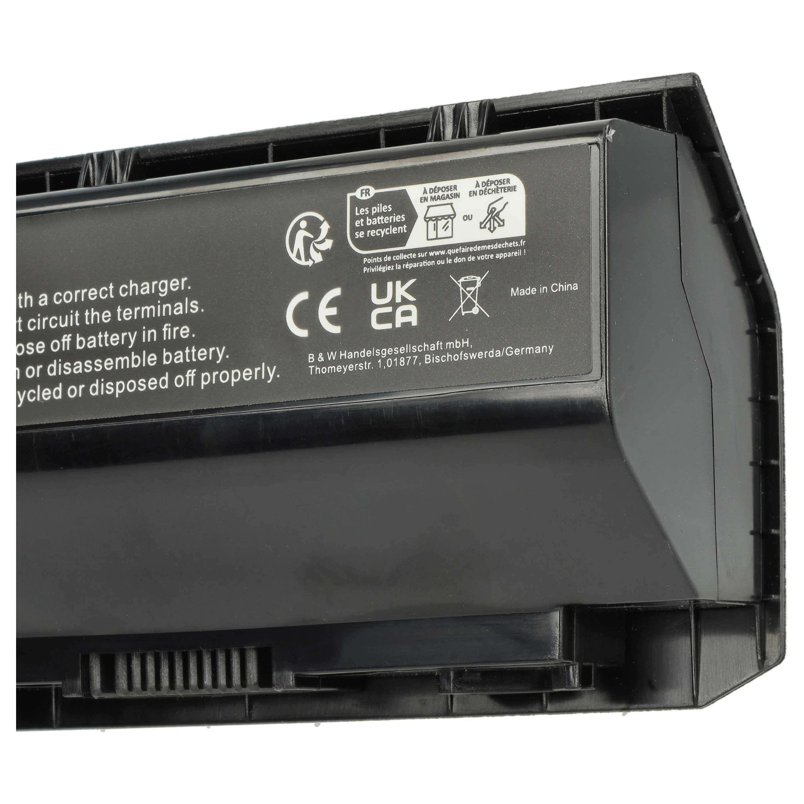 Batteria sostituisce Asus 0B110-0020000M, A42-G750 per notebook - 5900mAh 14,8V Li-Poly nero