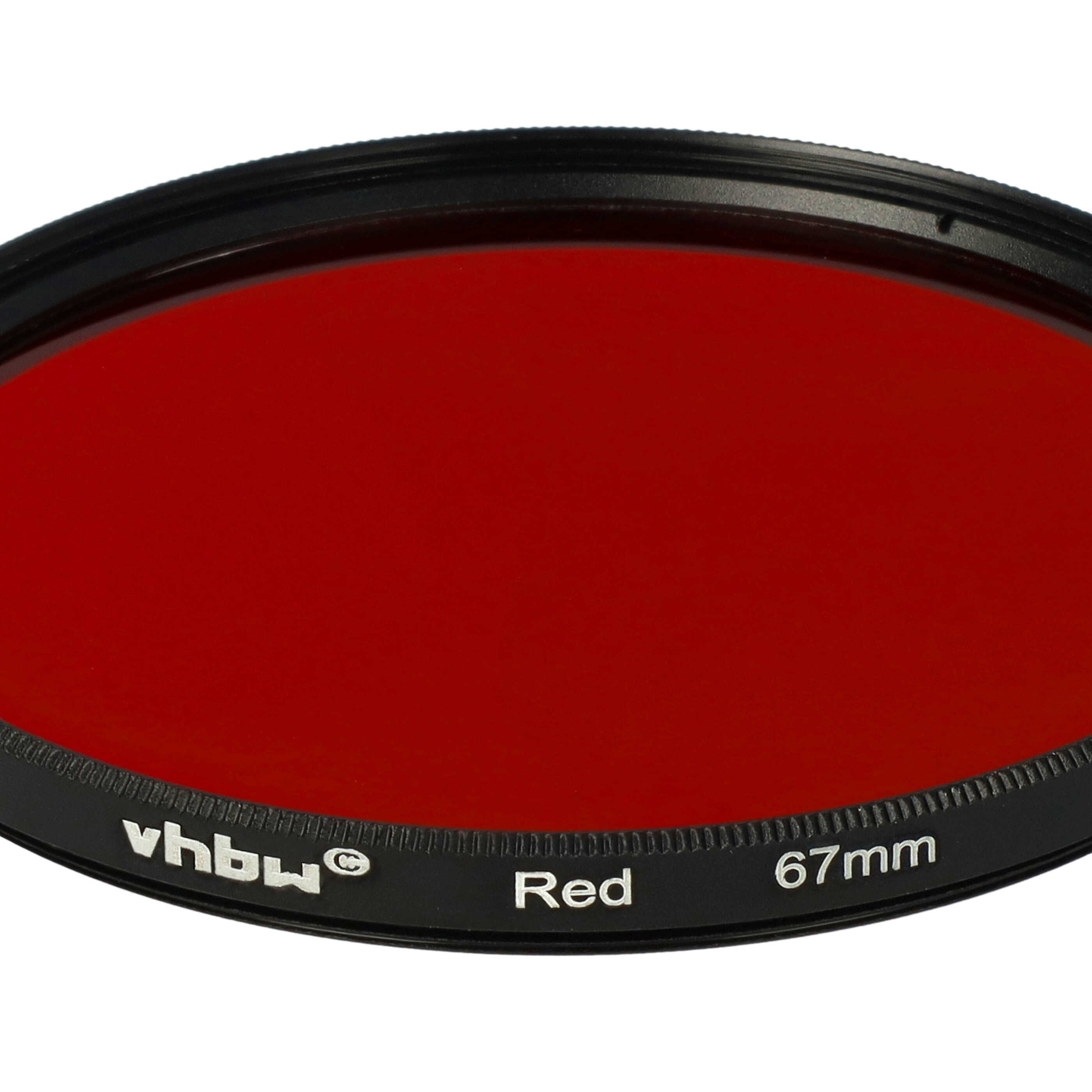 Filtr fotograficzny na obiektywy z gwintem 67 mm - filtr czerwony