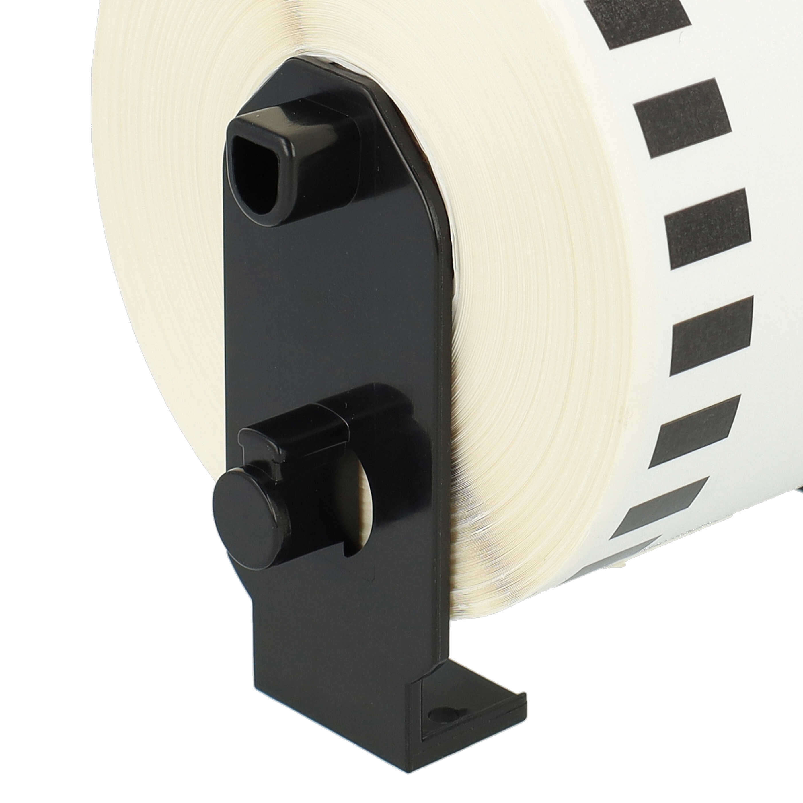 2x Label Roll replaces Brother DK-22205 Labeller - 62 mm x 30.48 m + Holder