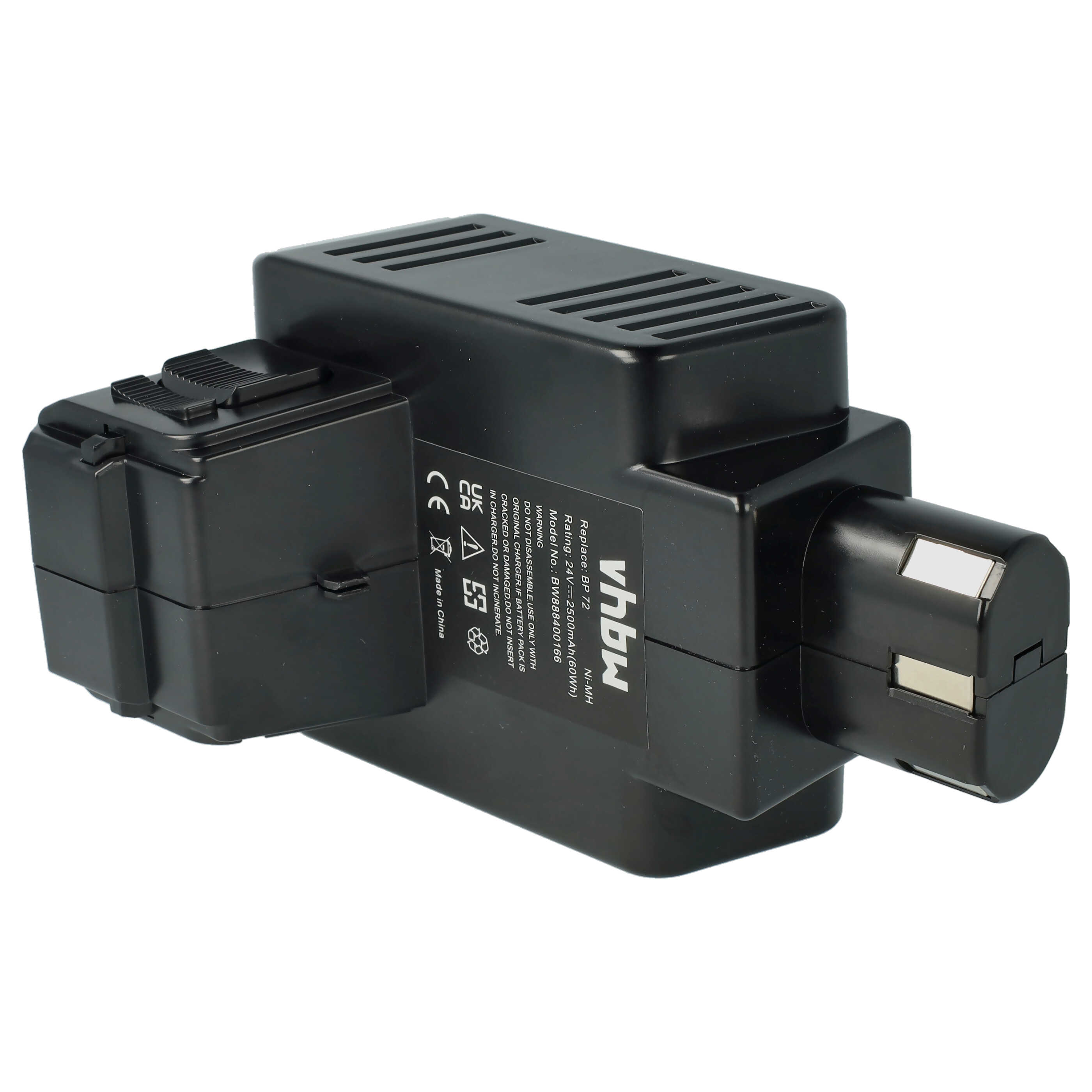 2x Battery replaces Hilti BP72, BP60, 331530, BP40 Electric Power Tool - 2500 mAh, 24 V, NiMH