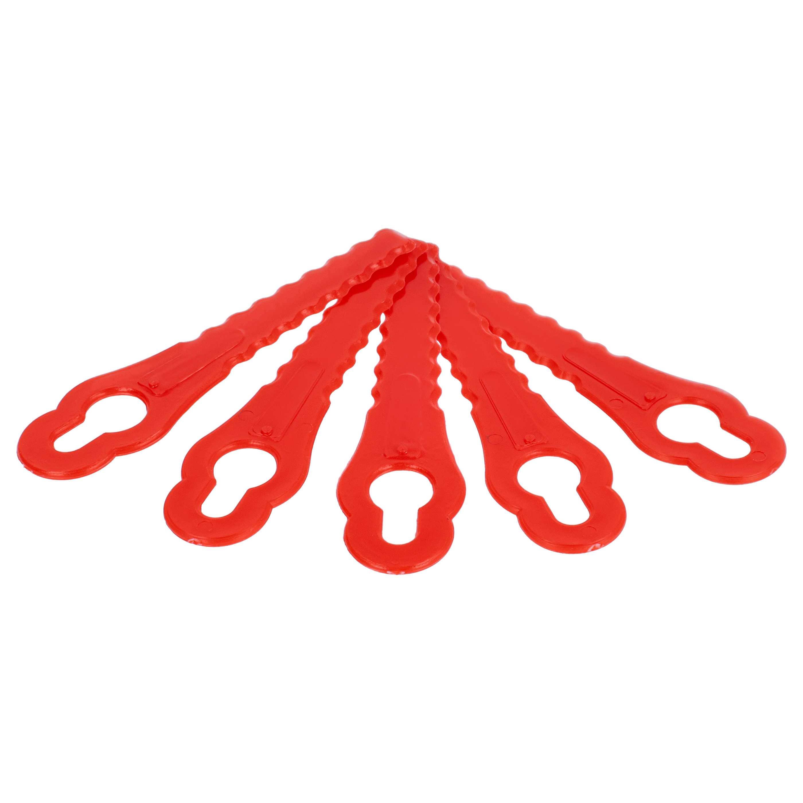 5x Lames remplace Grizzly 91094326 pour tondeuse – Couteaux polyamide, Rot