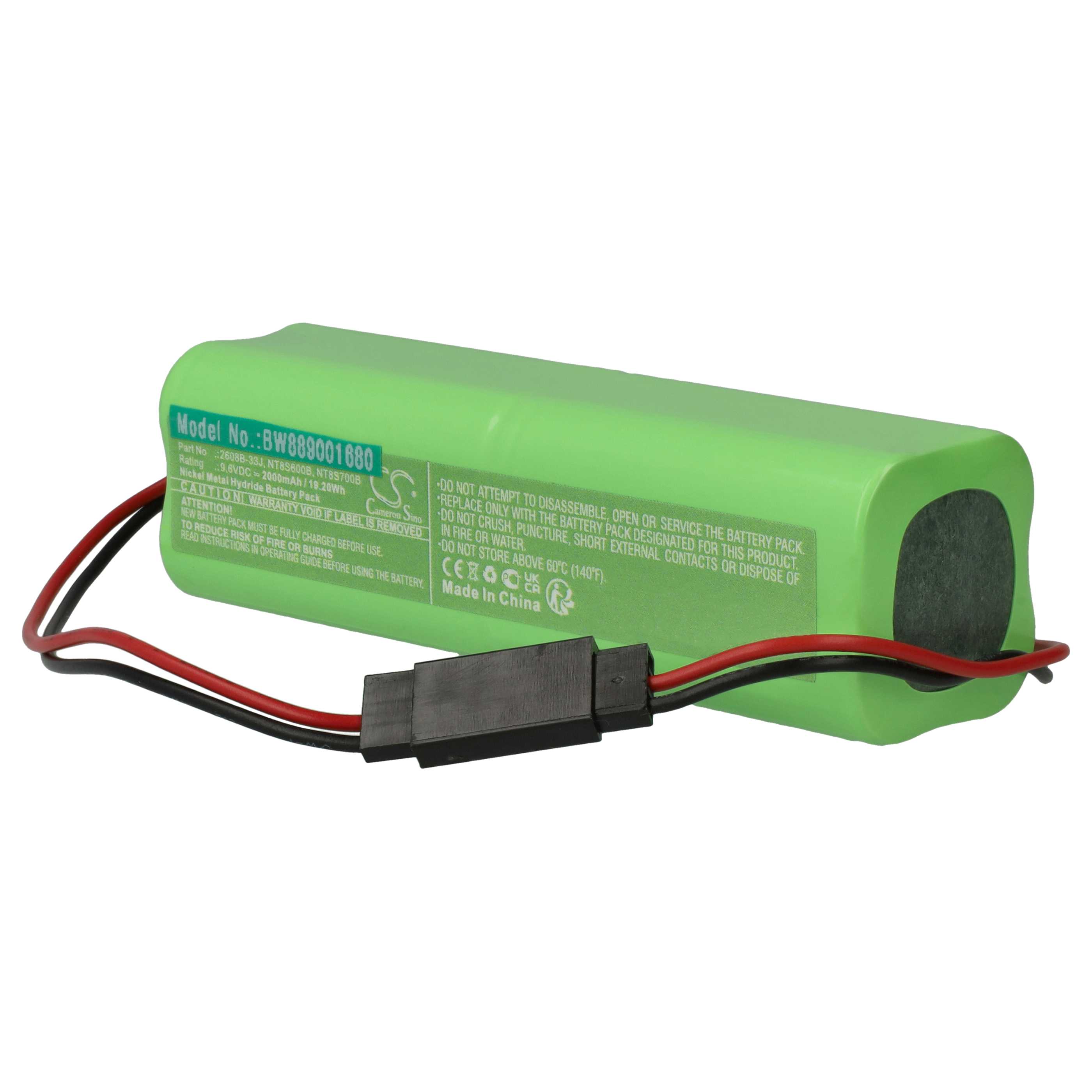Remote Control 2x Battery replaces Futaba NT8S700B, NT8S600B, 2608B-33J - 2000 mAh 9.6 V NiMH