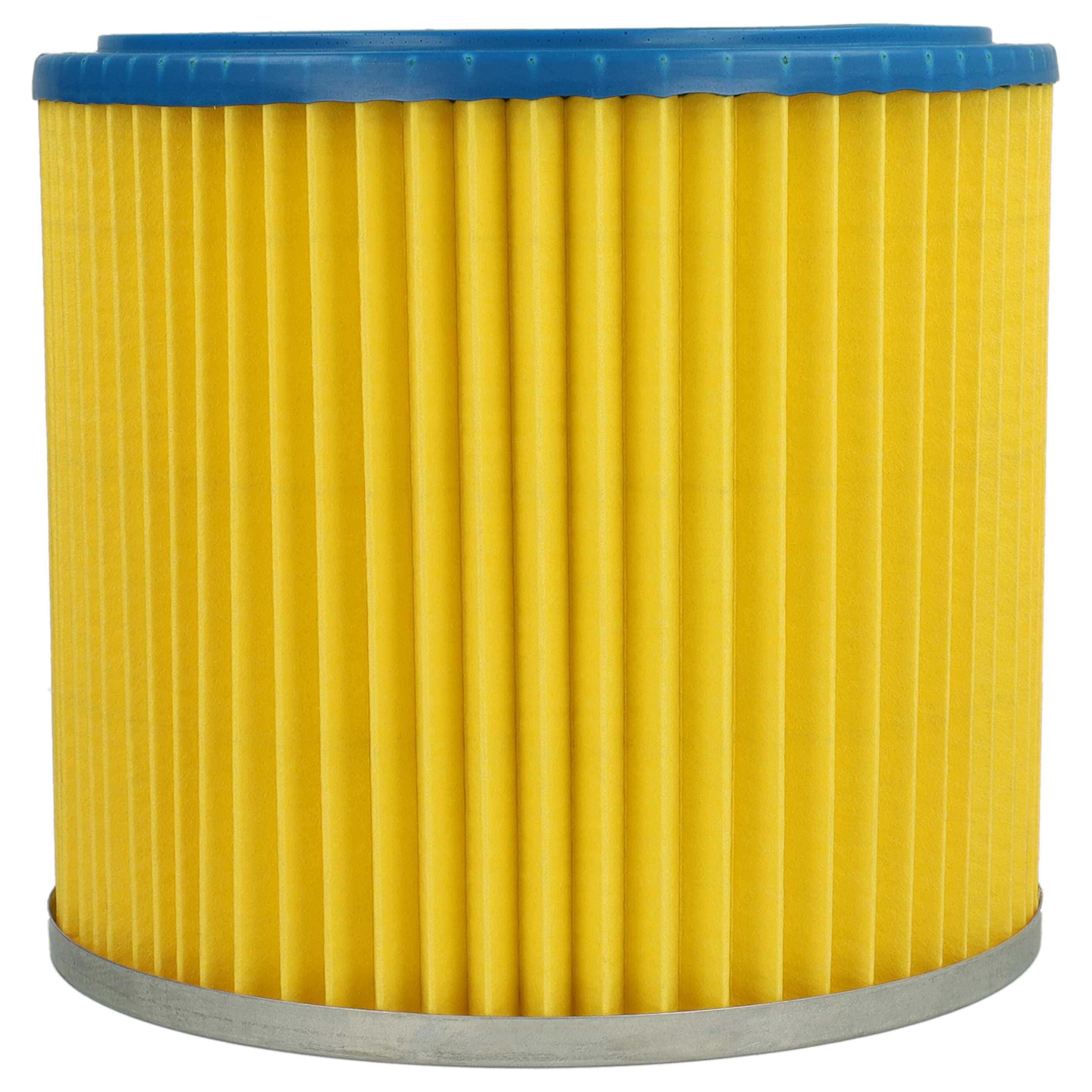 4x Filtro reemplaza Einhell 2351110 para aspiradora LIV, azul / amarillo