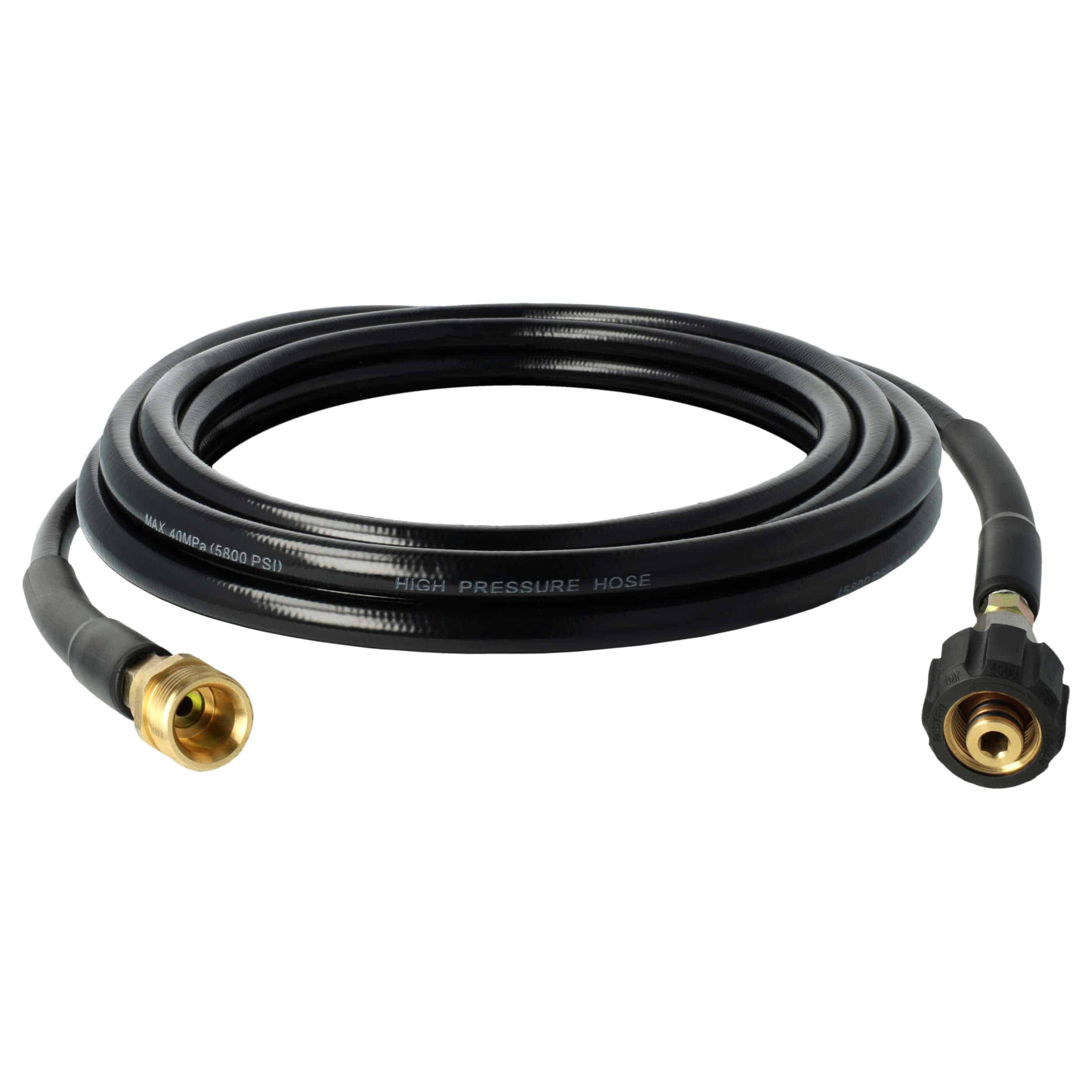 vhbw 5 m Extension Hose High-Pressure Cleaner with M22 x 1.5 Threaded Connection Black