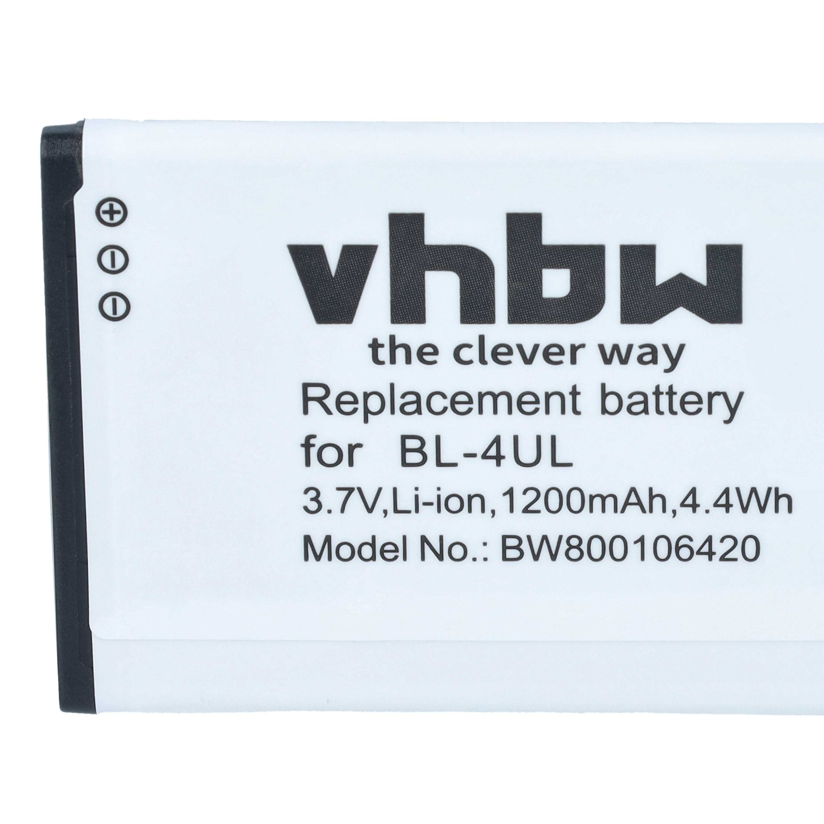 Akumulator do telefonu smartfona zamiennik Nokia BL-4UL, BL-4WL - 1200 mAh 3,7 V Li-Ion