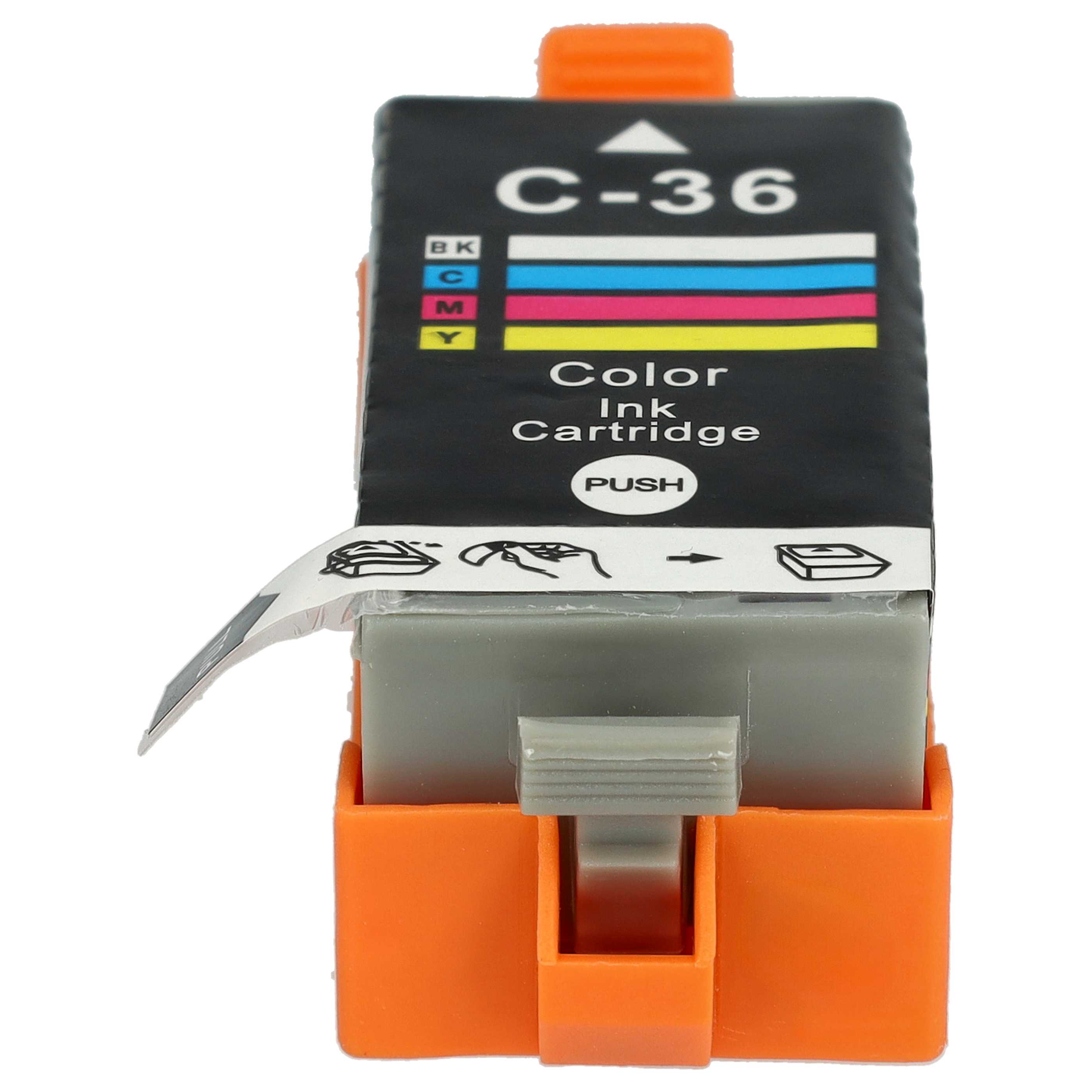 10x Ink Cartridge as Exchange for Canon CLI-36, CLI-36C for Canon Printer - Multi-Coloured 13 ml